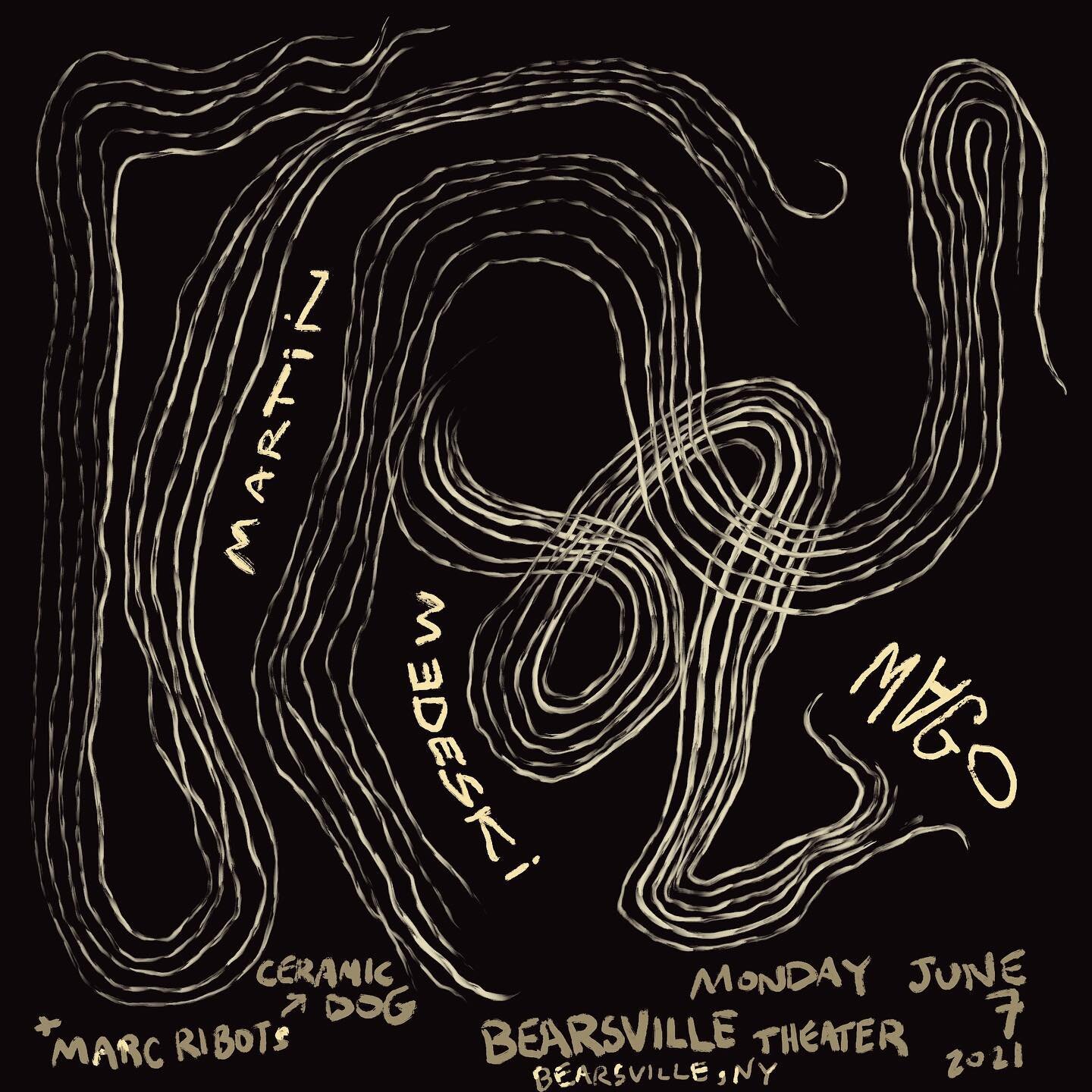 Tonight!! Don't miss @illybeats and @johnmedeski at @bearsvilletheater with @marcribotmusic! Tickets are still available at the link in bio. #bearsville #mmw #marcribot #mago
