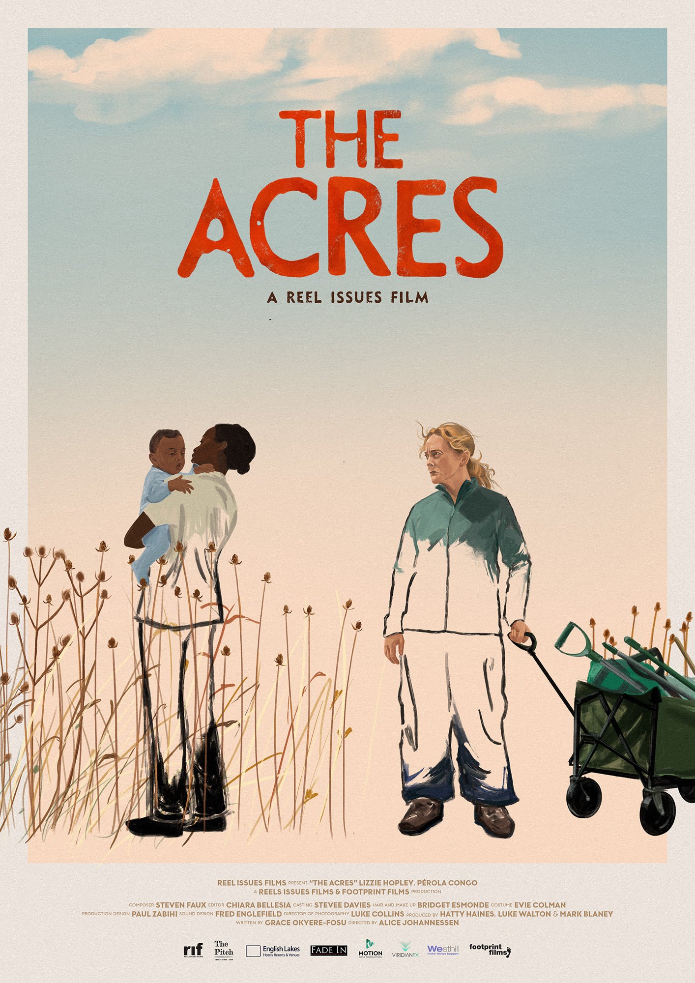 Poster for The Acres (2026). Directed by Alice Johannessen. Designed with Geminianum.