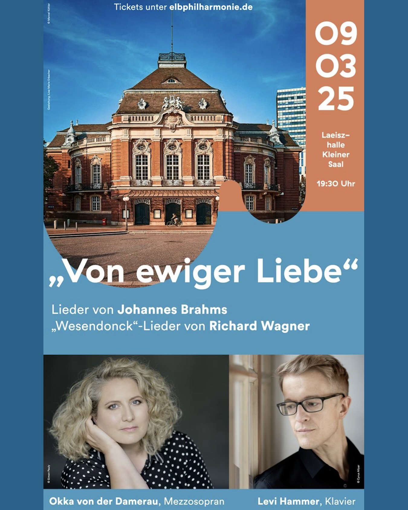 I first met @okkavdd while working on &ldquo;Tristan und Isolde&rdquo; at the @laphil. Song used to be a significant part of my life, so it&rsquo;s a great pleasure to return to the art form with Okka. Our Brahms selections center around a historical