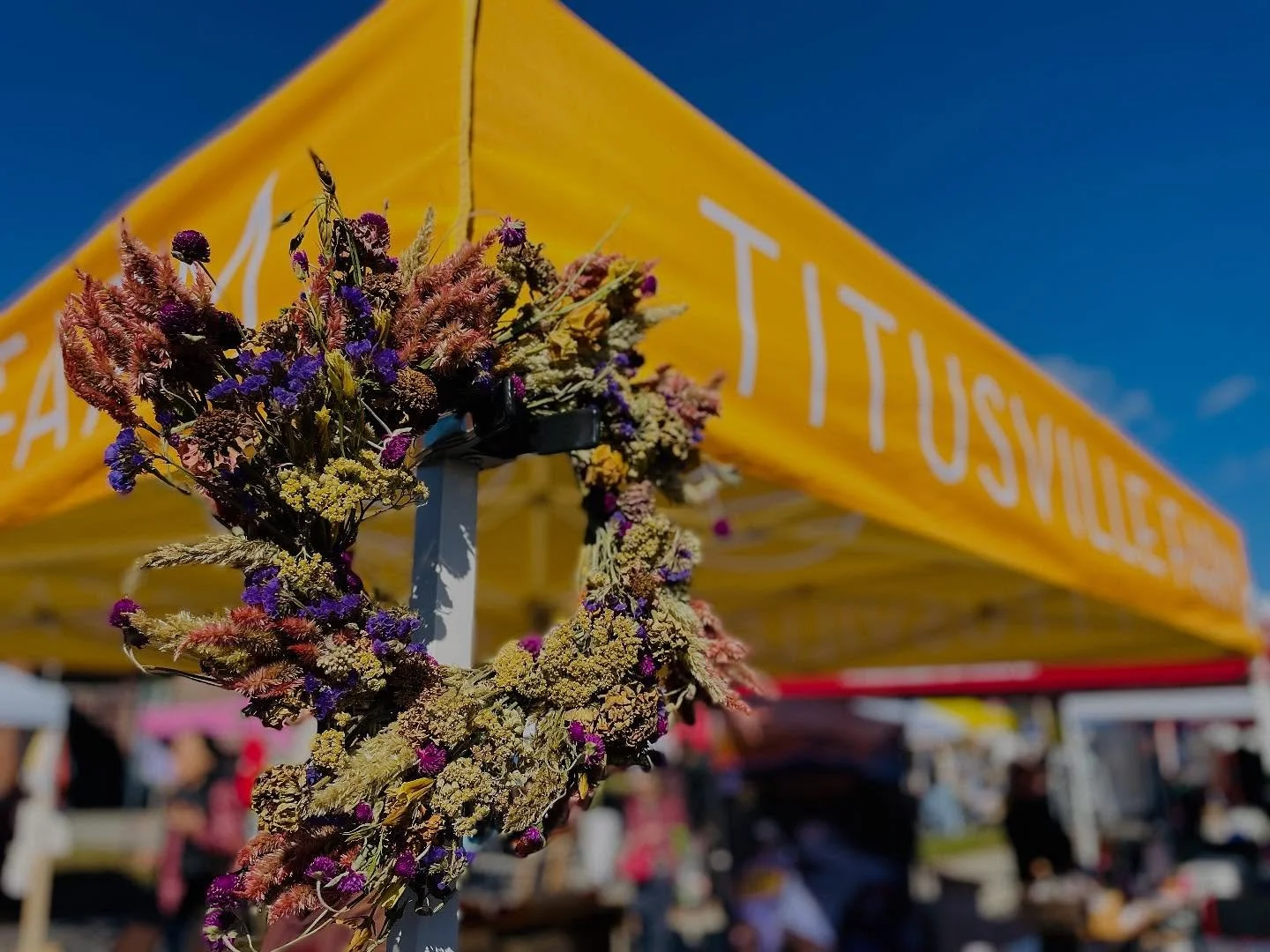 Simple, natural, and made with love &mdash; @titusville.farm dried wreaths bring a touch of rustic charm to your home. Each one is unique, just like you. 💐 Pick one up while you shop for the BEST of the Hudson Valley foods at the BFM!

🌹🥩🥕🥃🥖🍯?