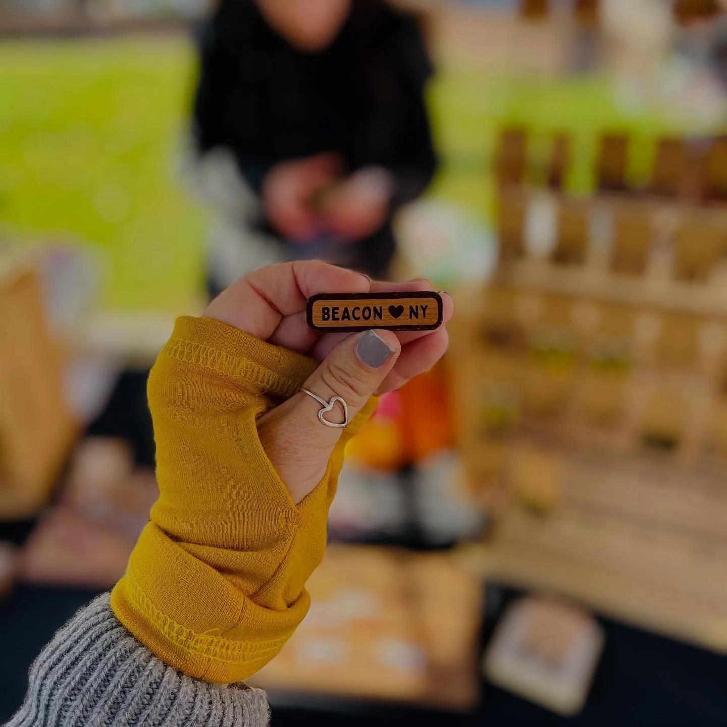 Beacon 🤎 NY |  Elevate your look with handcrafted wooden jewelry &mdash; each piece carefully shaped by hand. These pieces bring warmth to any outfit. Don&rsquo;t miss the special Beacon NY pin &mdash; a perfect little keepsake for yourself or a lov