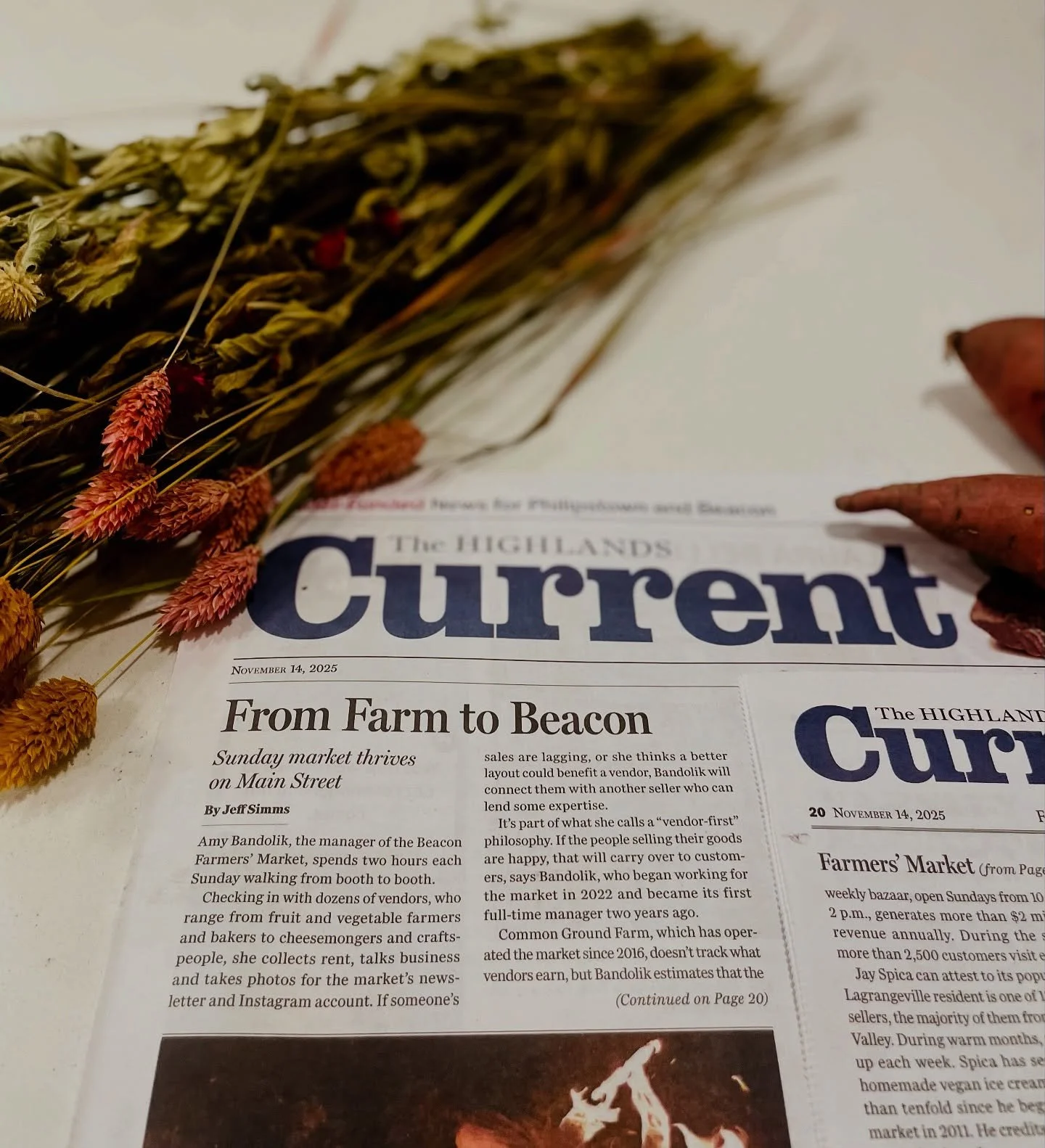 🔗 Link to full article in profile 💚 

Huge thanks to reporter Jeff Simms @highlandscurrent for putting @beaconfarmersmarket front and center &mdash; and showcasing our incredible growth and success &mdash; in today&rsquo;s COVER STORY: &ldquo;From 