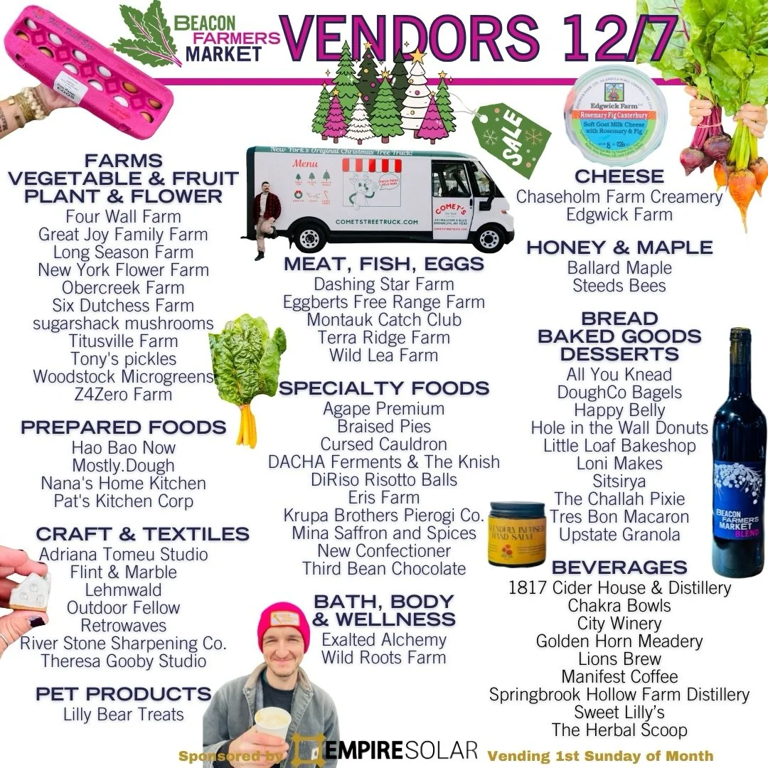 The 🎄🎄🎄 are here for one day only. The BFM? That&rsquo;s forever.  Every. Single. Sunday. 

Who&rsquo;s coming to market? Everyone! From farm-fresh meats and creamy cheeses to vibrant veggies, gourmet nut butters, rich olive oils, and earthy mushr