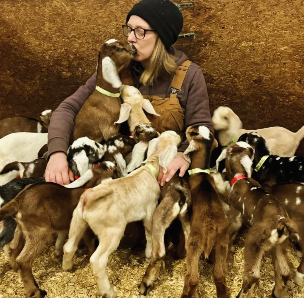 Guess who&rsquo;s back? 🐐 Cara! 😃 @edgwickfarm returns to the BFM this week &mdash; and yes, the milk is flowing.🥛 

After an intense first kidding wave (44 does + 99 baby goats in one week 🥰🤯), fresh goat milk and goat-gurt are officially back 