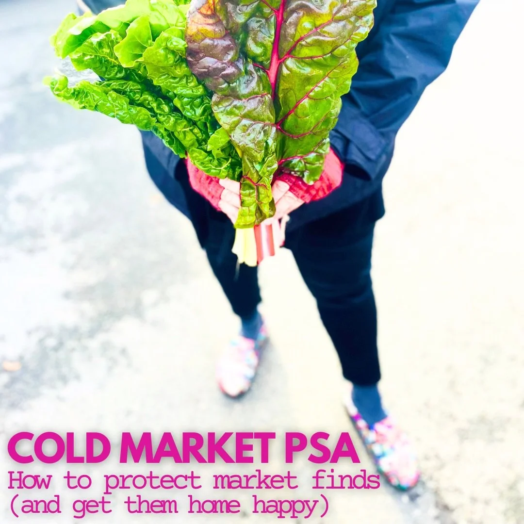 Extreme cold calls for a little extra care ❄️ 

When temperatures dip, fresh food and flowers need protection&mdash;sometimes within just a few minutes outside. A few small steps help make winter market days better for everyone. 

👜 Bring a tote or 