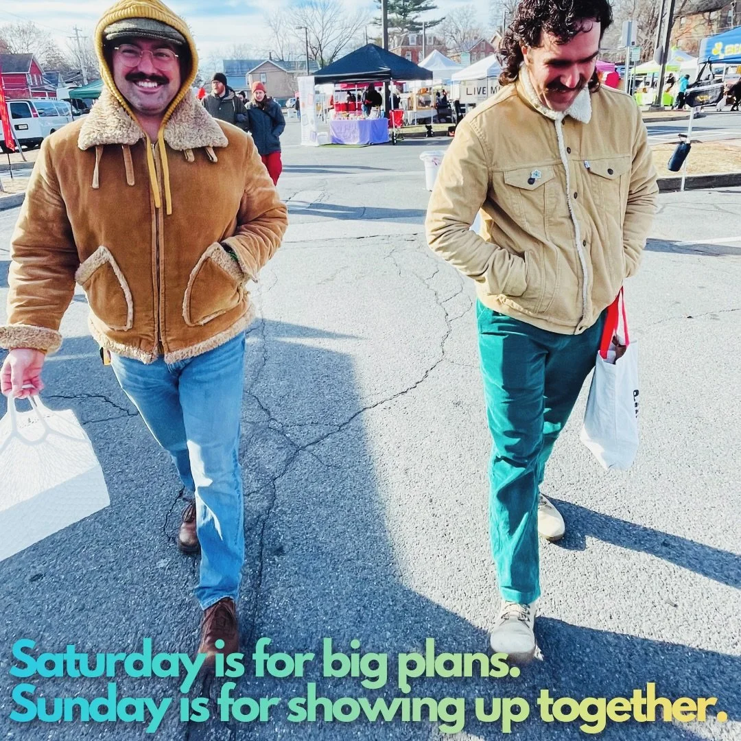 Saturday is for big plans.
Sunday is for showing up together.

Challah from @the_challah_pixie_ 🥖 
Donuts from @holeinthewalldonutsny 🍩 
Risotto balls from @diriso_official 🍚 
Cider from @1817_cider_house 🥃
Coffee from @manifestyourcoffee ☕️ 

So