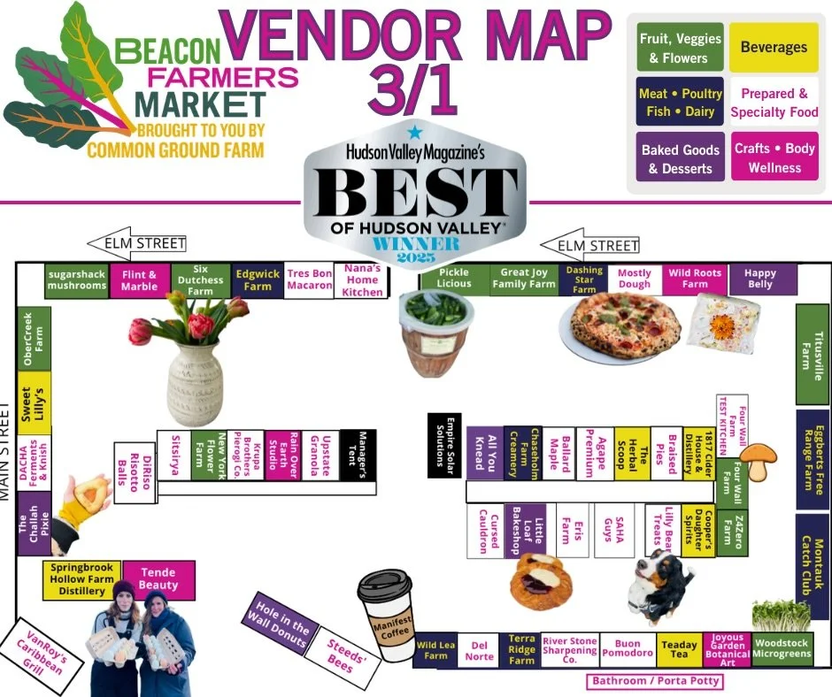 Tomorrow&rsquo;s layout 👇

54 vendors loading in off Main.

Plan your route.
Bring your knives.
Grab honey.
Pick up cheese. 
Find your flowers.

Sunday 10&ndash;2.
223 Main Street.