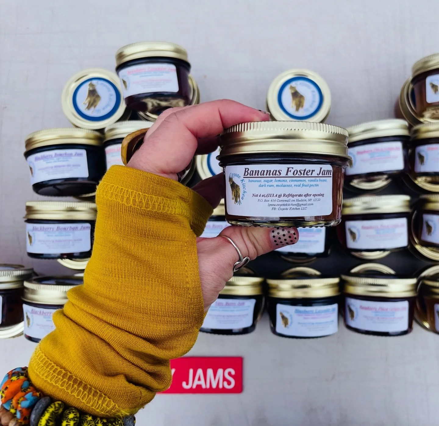 ‼️ BREAKING: Jam levels at the @beaconfarmersmarket have returned to normal.

Isaac is back.
The market just got sweeter.

This week&rsquo;s favorite flavor: Bananas Foster Jam.
Bananas, lemon, cinnamon, vanilla bean, dark rum, molasses.

Try not put