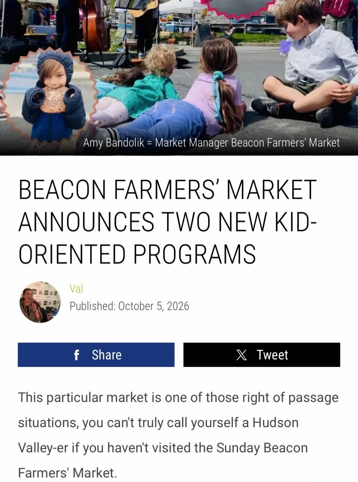 Well, we&rsquo;ll take it. 😏💚 @wrrvradio gave our new market programs a little love this week:

&ldquo;You can&rsquo;t truly call yourself a Hudson Valley-er if you haven&rsquo;t visited the Sunday Beacon Farmers&rsquo; Market.&rdquo; 🥹

We&rsquo;