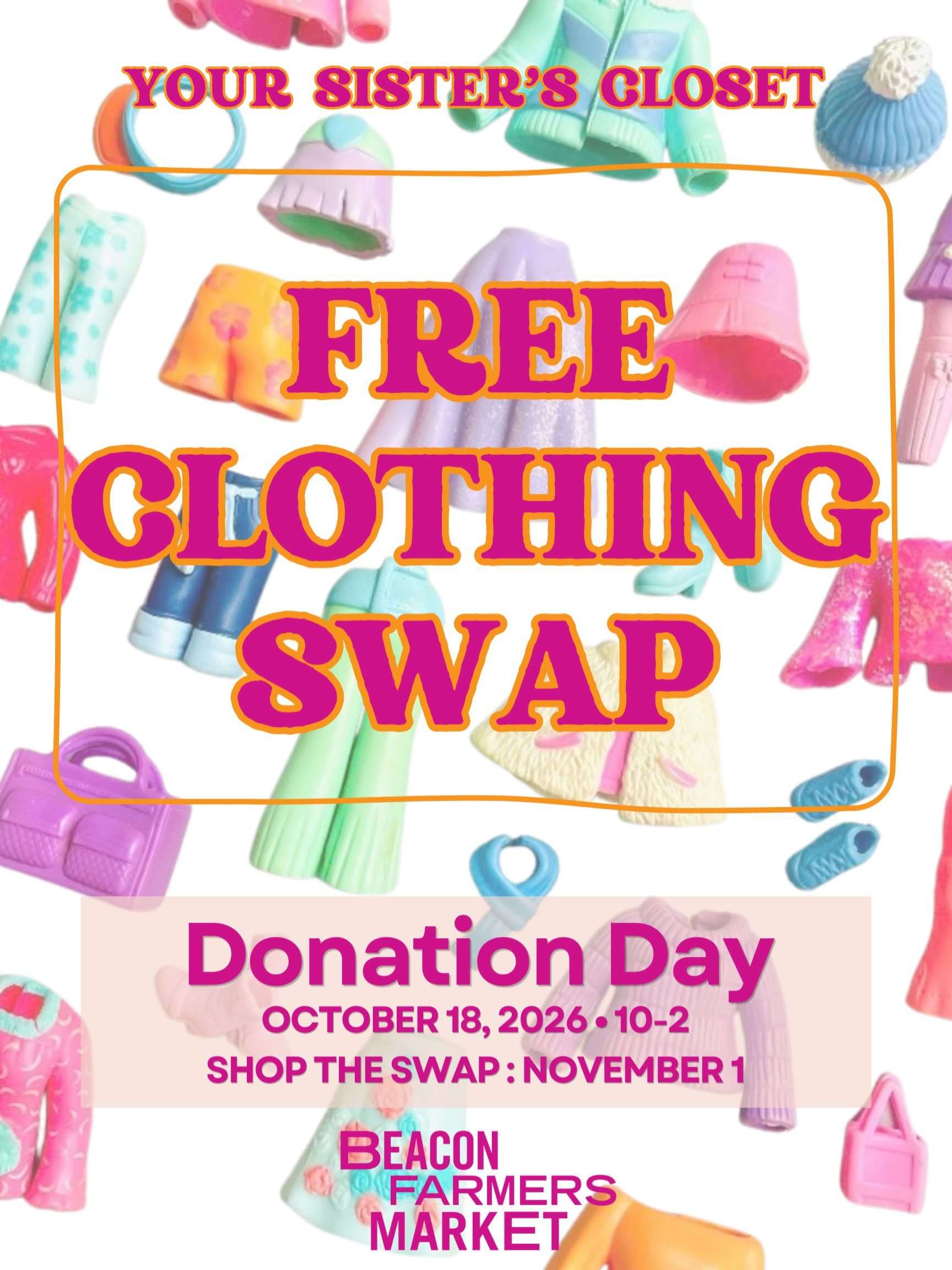 Right on cue for the season shift... open those closets! 👚👖🧥 

That sweater you haven&rsquo;t worn in two years?
Those jeans that almost fit?
The jacket you keep moving from one side of the closet to the other?

Bring &rsquo;em.

We&rsquo;re teami