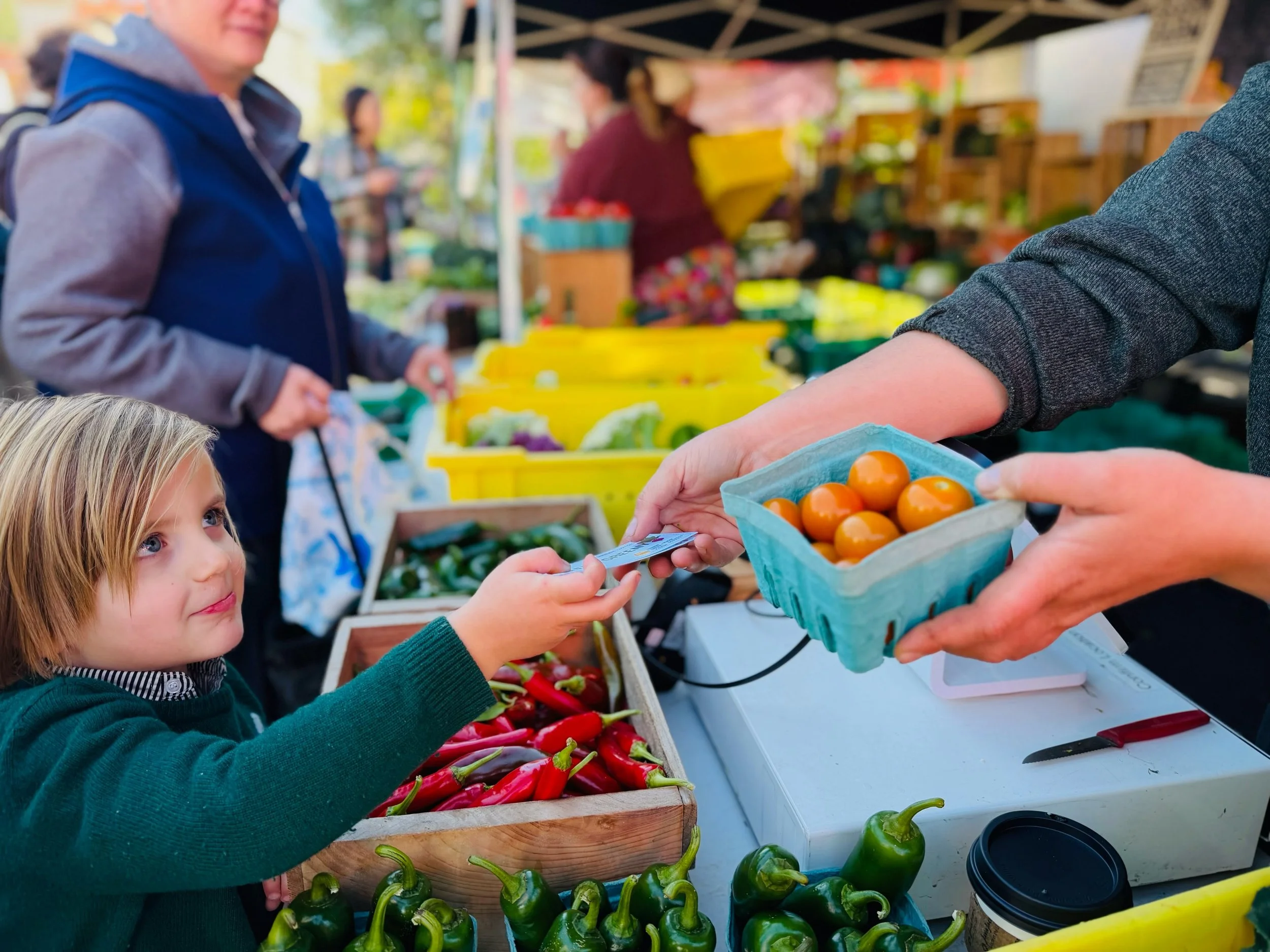 This. This is what Teeny Greeny is all about. 💚✨

We happened upon this little moment at the market on Sunday, and we could hardly believe our eyes.

A little shopper. A little spending money. A very big moment.

Choosing their own food. Choosing *t