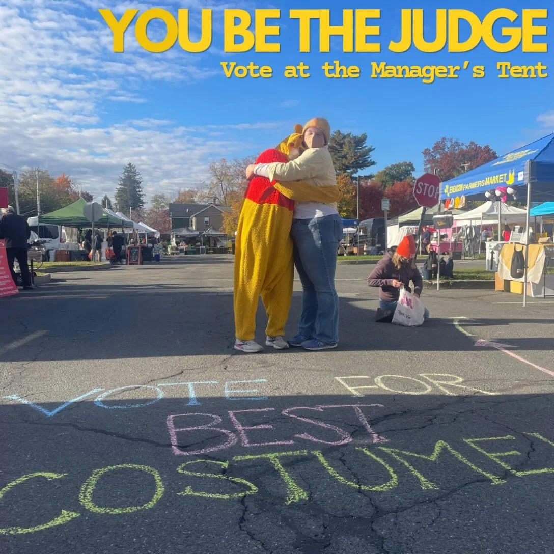 Our vendors are dressing up. And we&rsquo;re putting YOU in charge of deciding who did it best!

As you wander through the @beaconfarmersmarket this Sunday, keep your eyes peeled for costumed farmers, bakers, brewers, and makers.

Then swing by the M