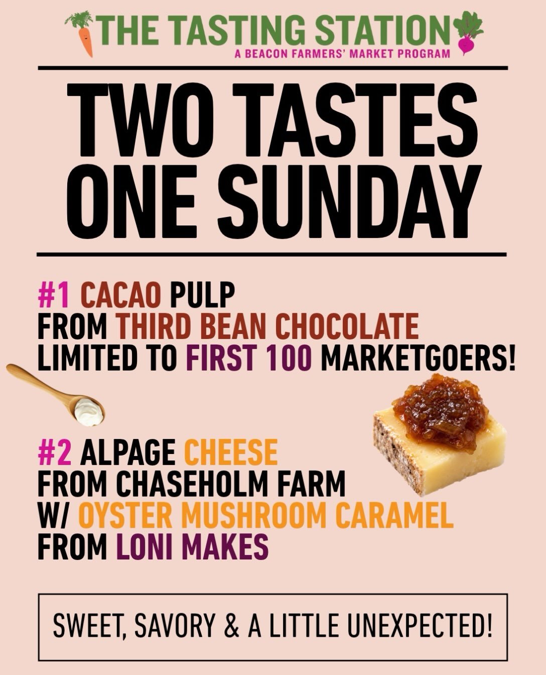 TWO TASTES. ONE SUNDAY. And a couple of things you probably haven&rsquo;t tasted before! 👀

🍫 FIRST UP: CACAO PULP!

You know chocolate. But have you ever tasted the fruit it comes from?

We&rsquo;re starting with fresh cacao pulp from @thirdbeanch