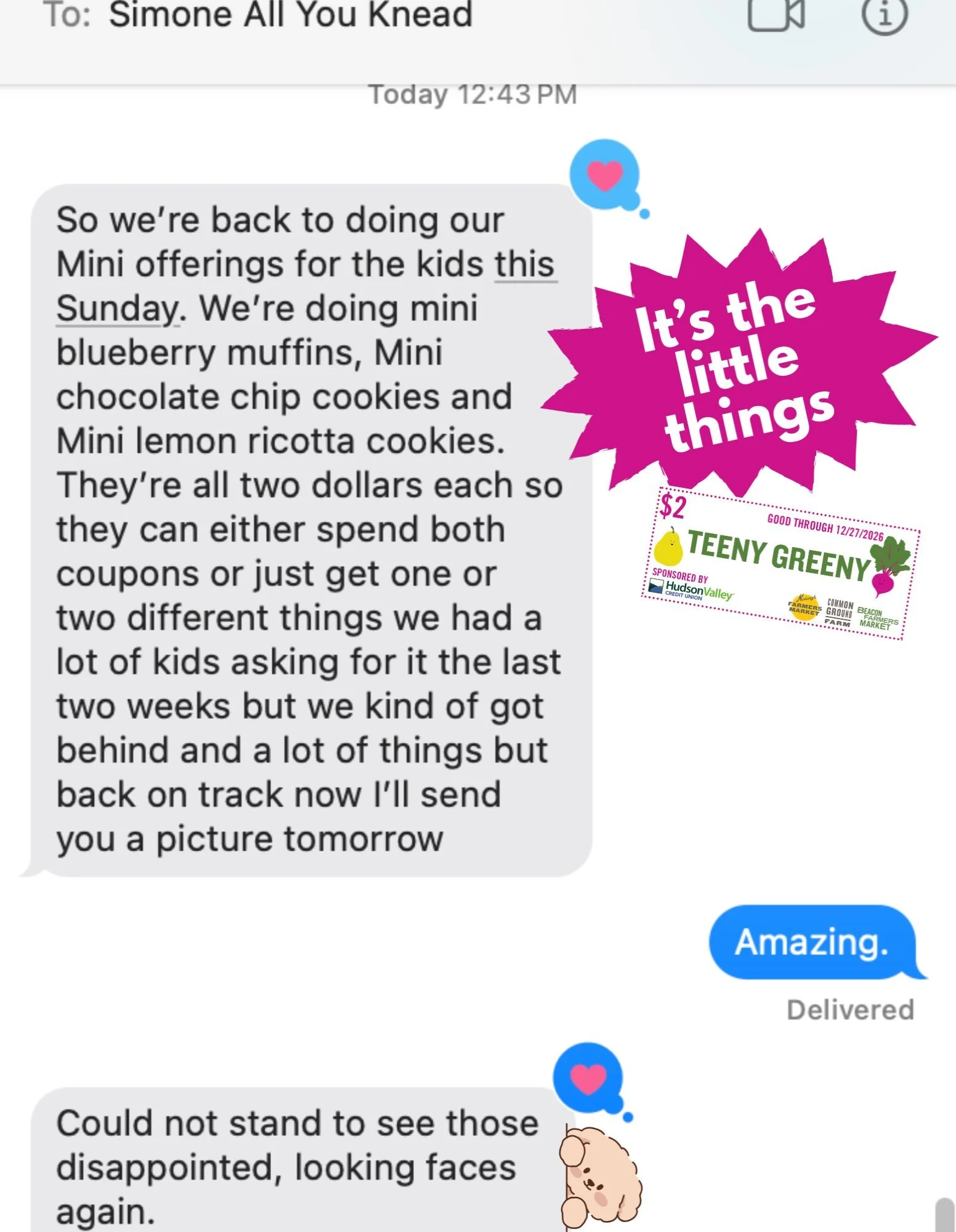 When we launched Teeny Greenies, our $4 weekly market coupon program for kids, we hoped it would give children a little independence, a chance to make their own choices, and a sense that this market belongs to them, too.

What we didn&rsquo;t know wa