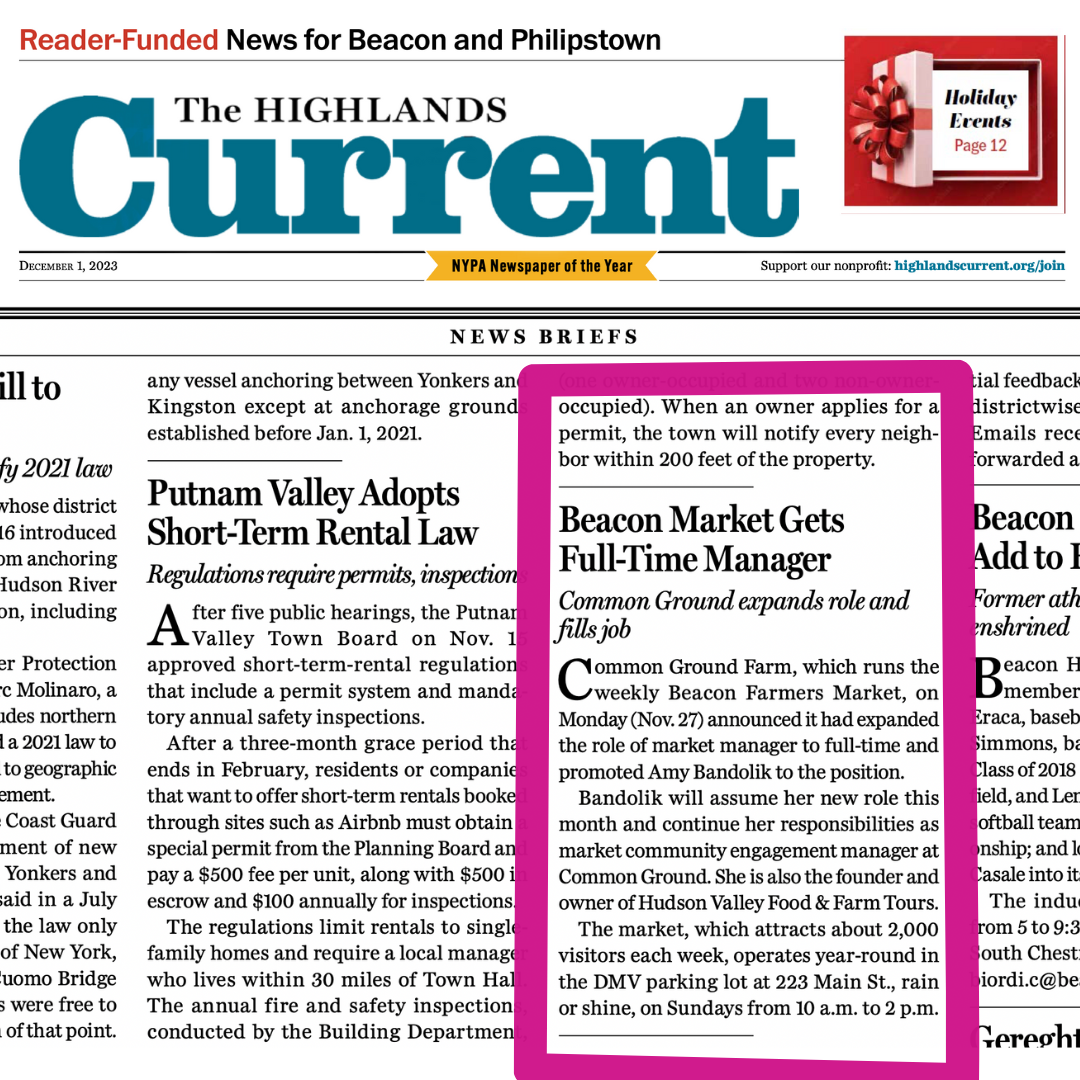 HIGHLANDS CURRENT: Beacon Market Gets Full-Time Manager