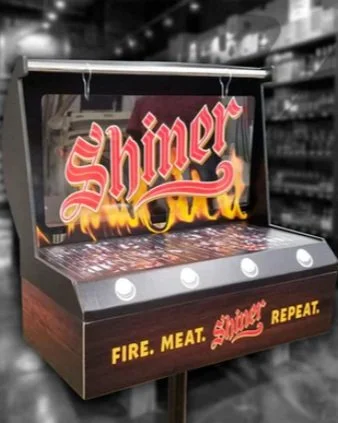 Custom beer pole topper grill dimensional display