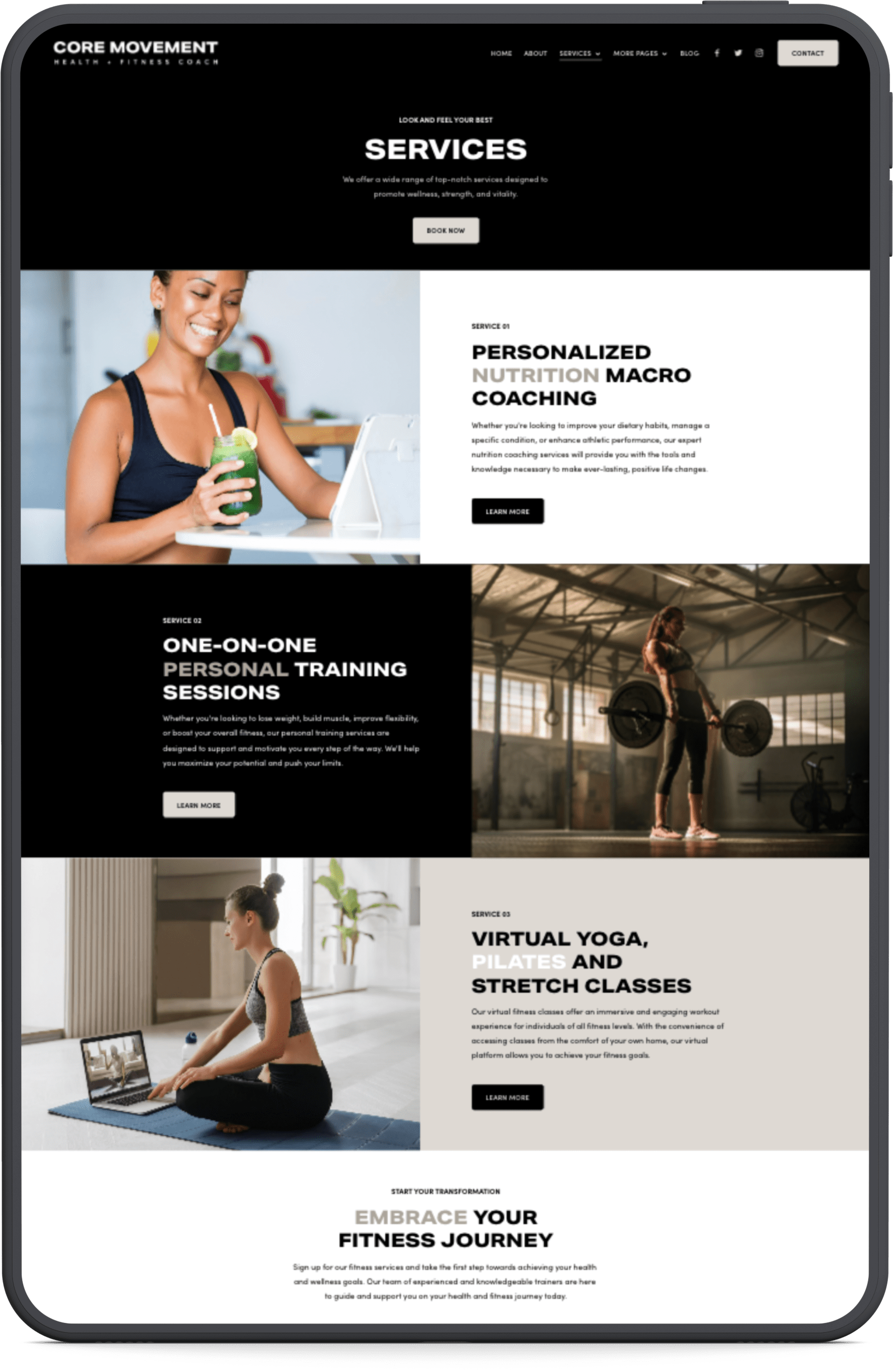 Personal Trainer's Fitness Website Template Best Site For Trainers