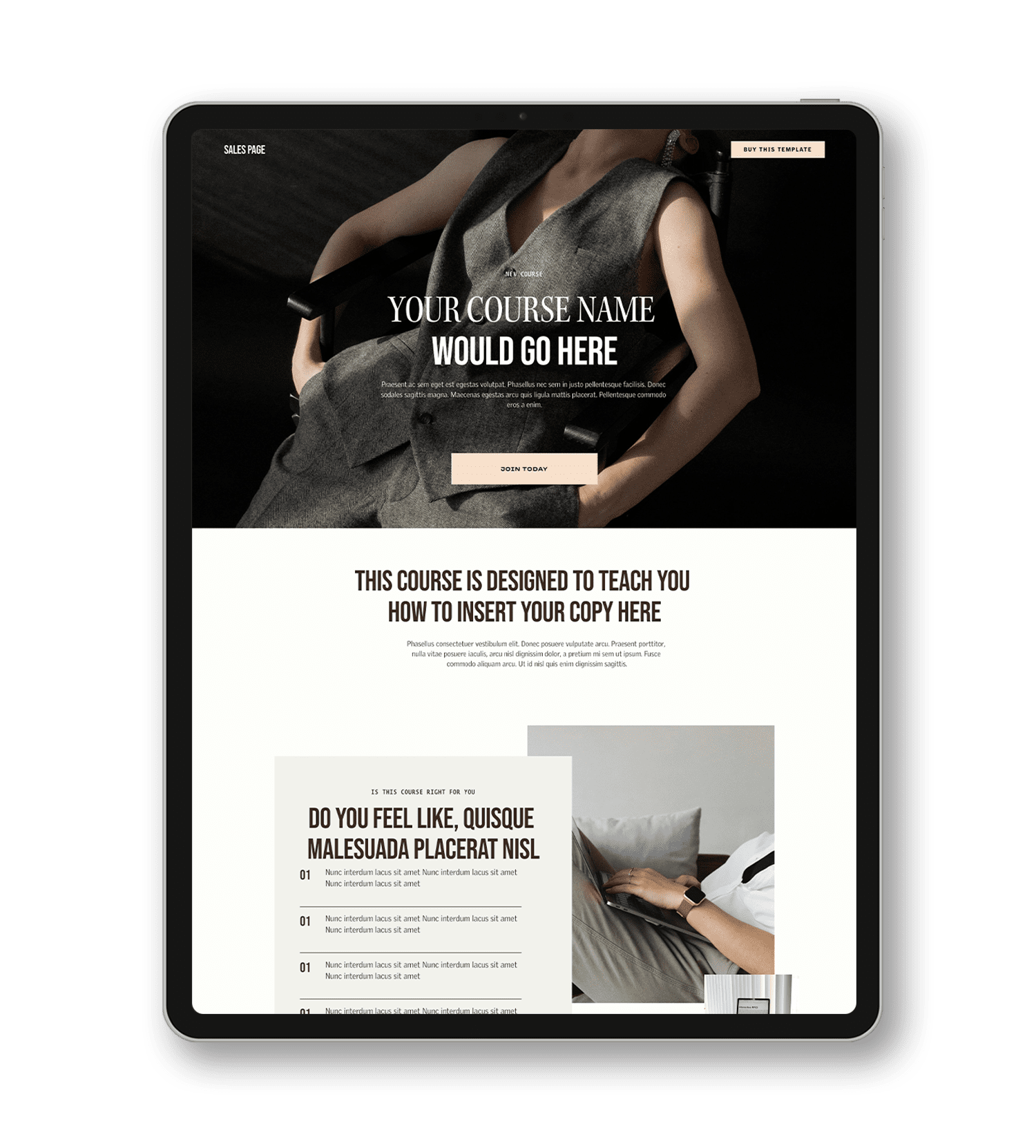 Kseniia Modern Sales Page Template