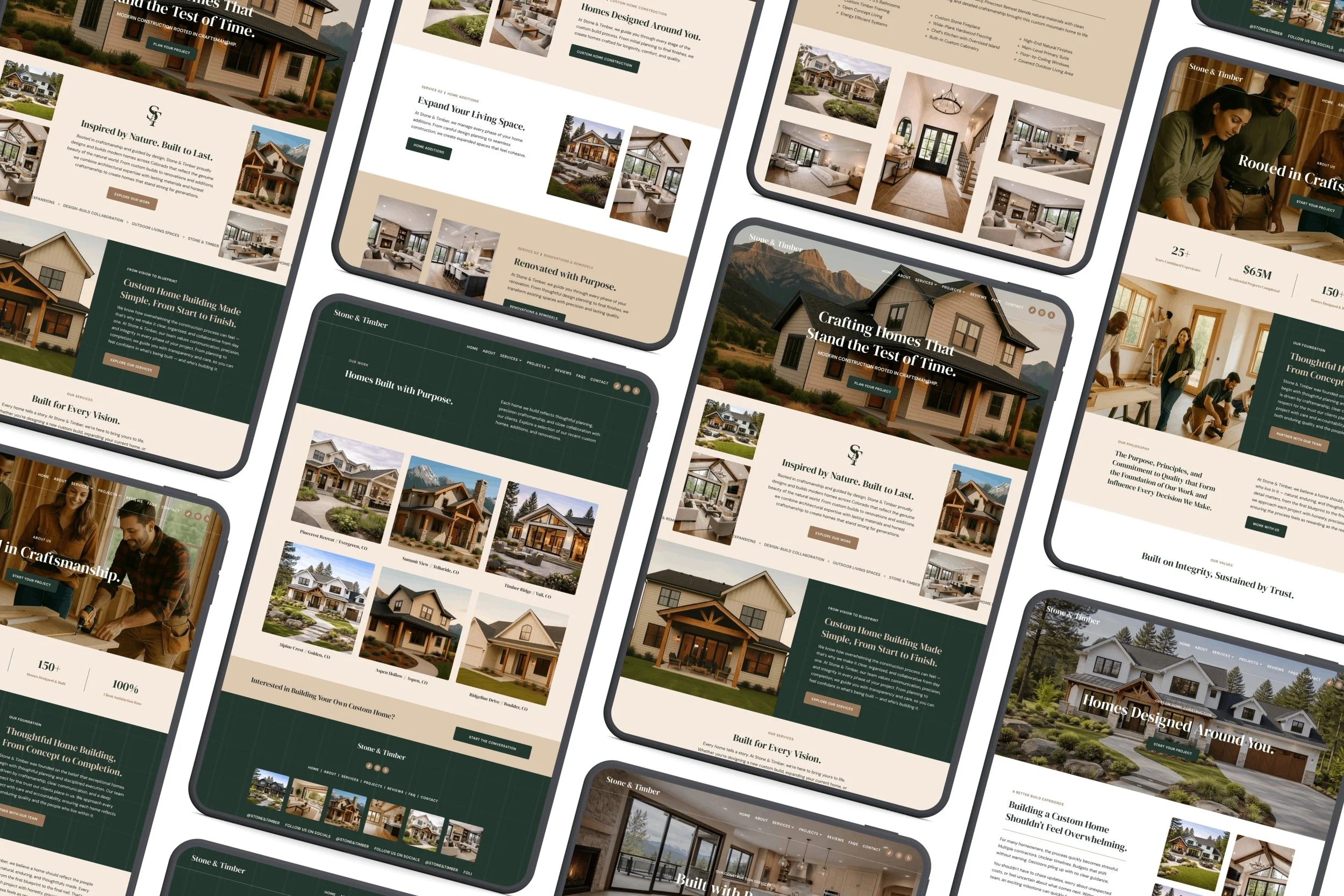 Squarespace Templates For Construction, Squarespace Website Template For Contractors, Website Template For Custom Home Builders