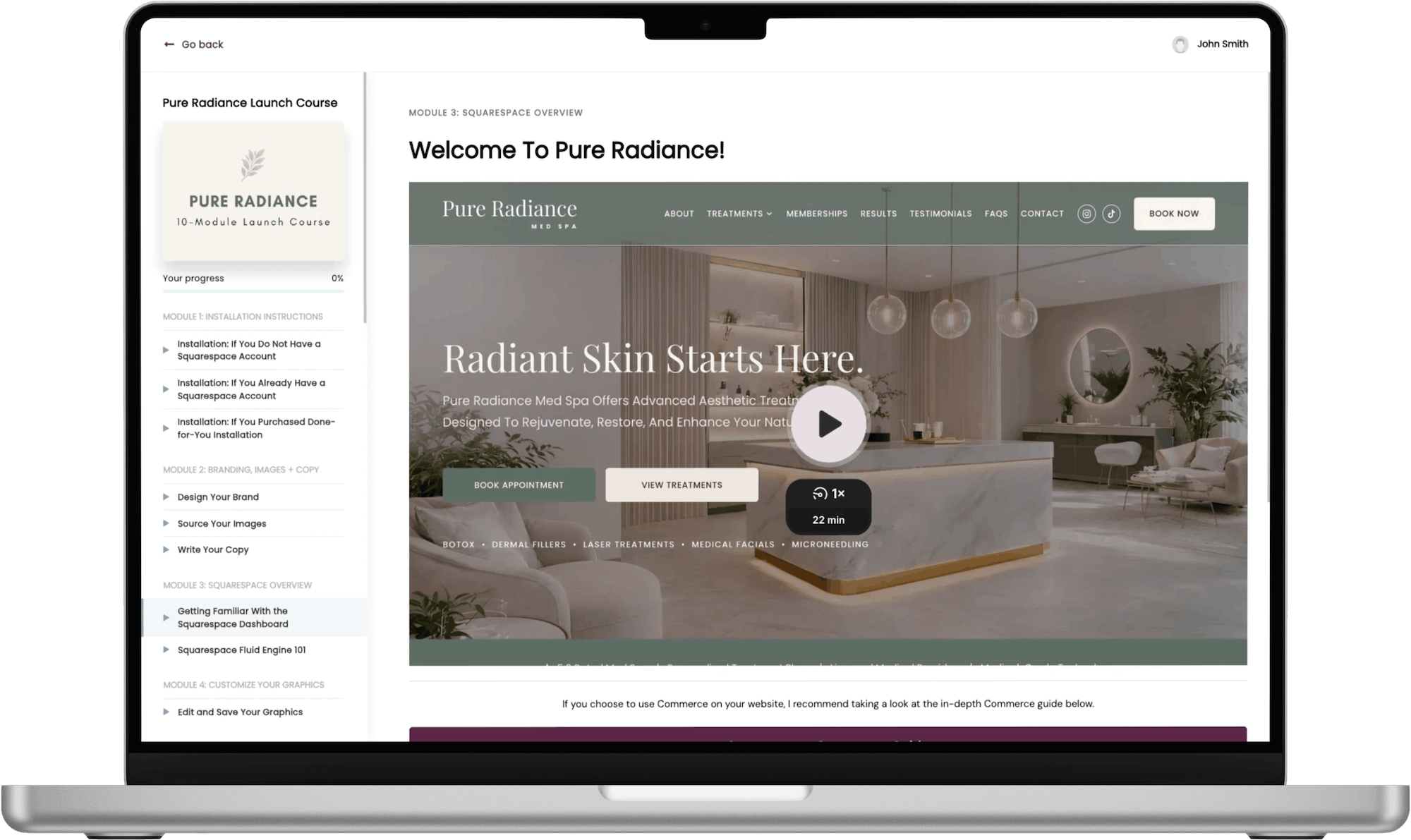 Beauty Clinic Website Template, Beauty Website Template Squarespace, Best Med Spa Website Template, Best Squarespace Template For Spa, Botox / Filler Website Template