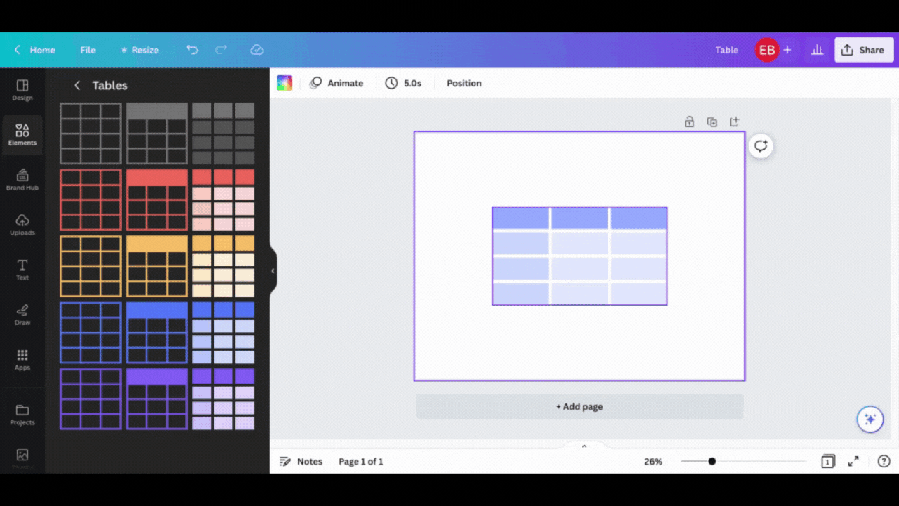 How To Create A Table In Canva