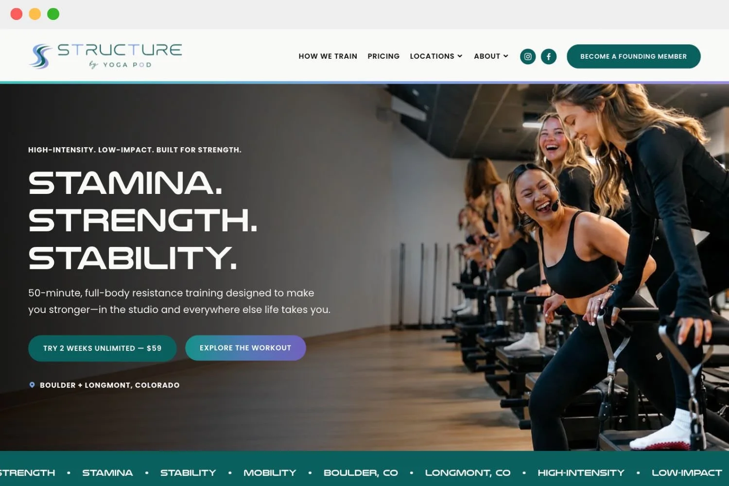 Custom Squarespace Website for a Yoga Studio by Websites by Elise - an Expert Squarespace Web Designer