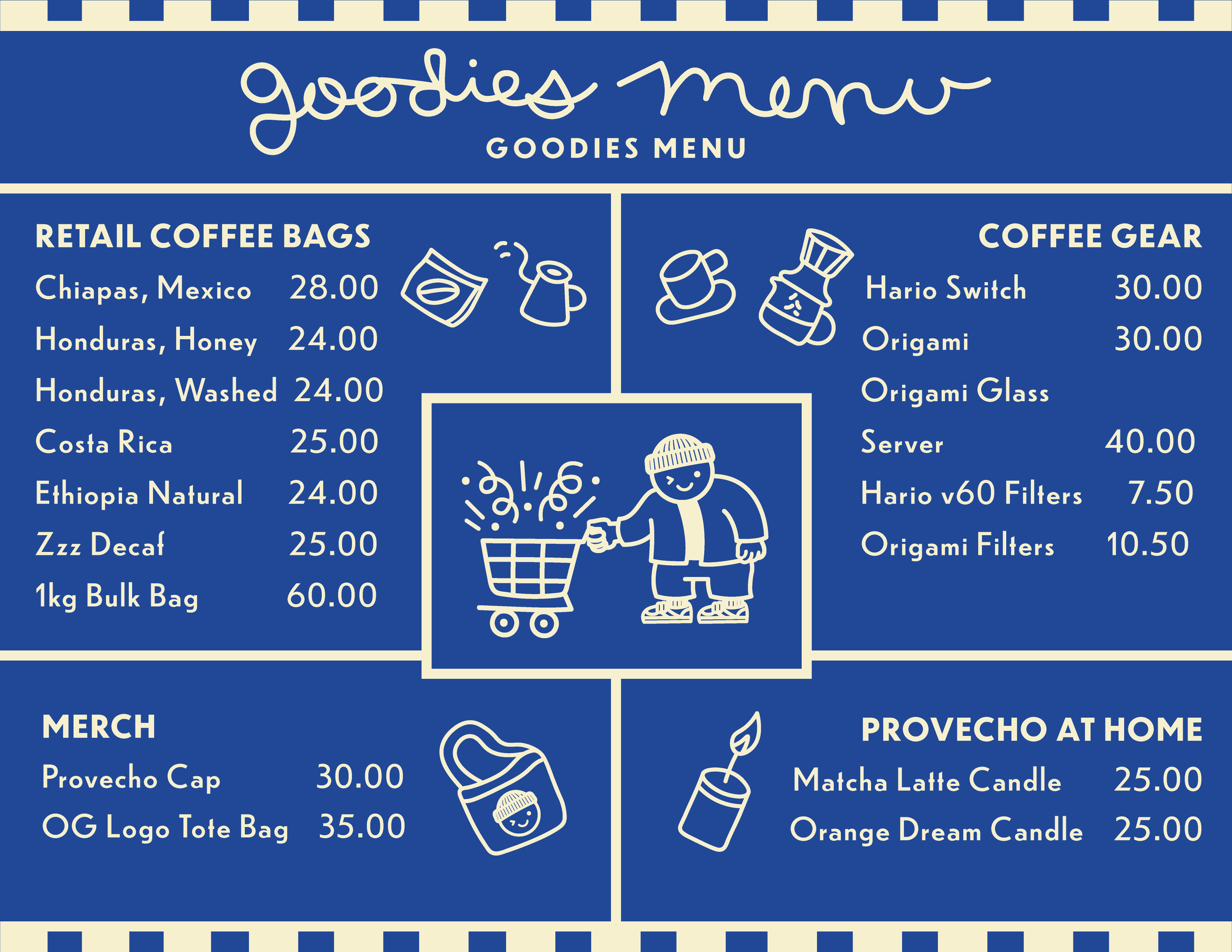 Provecho! Coffee Co. Menus