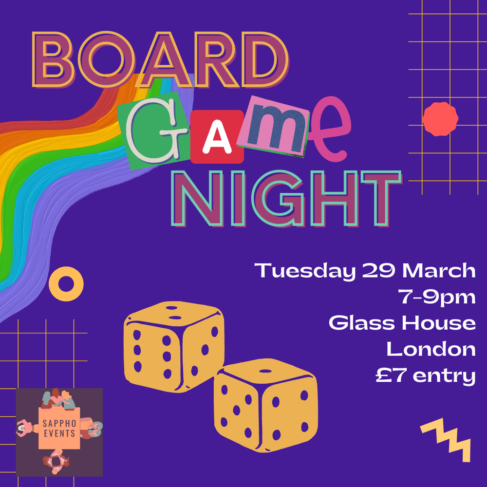 Queer Games Night (In Person, London) — Sappho Events