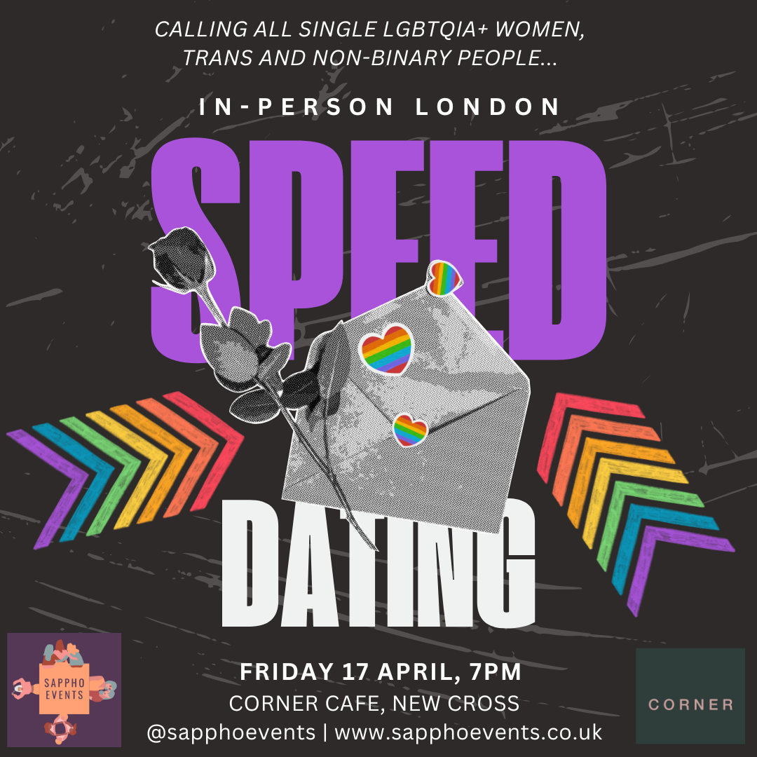 In-person Speed Dating for LGBTQIA+ Women, Trans and NB people in London