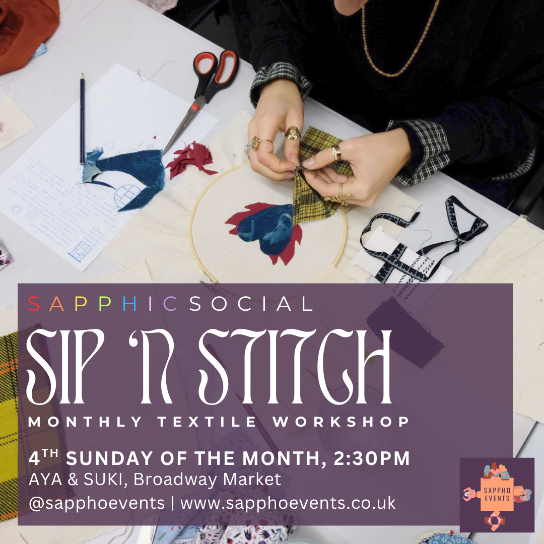 Queer Stitch &amp; Sip: Monthly Textile Workshop