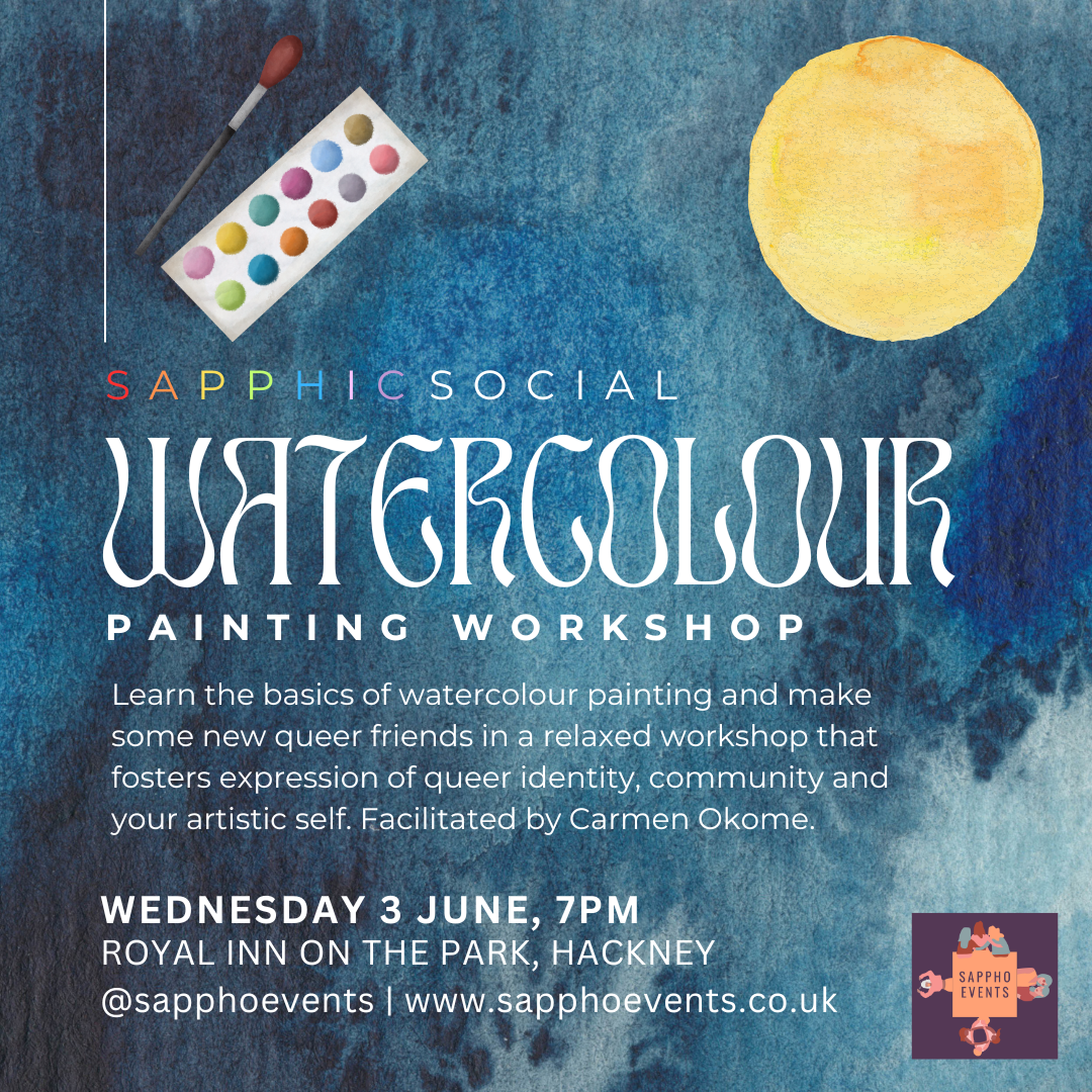 Queer social watercolour painting workshop