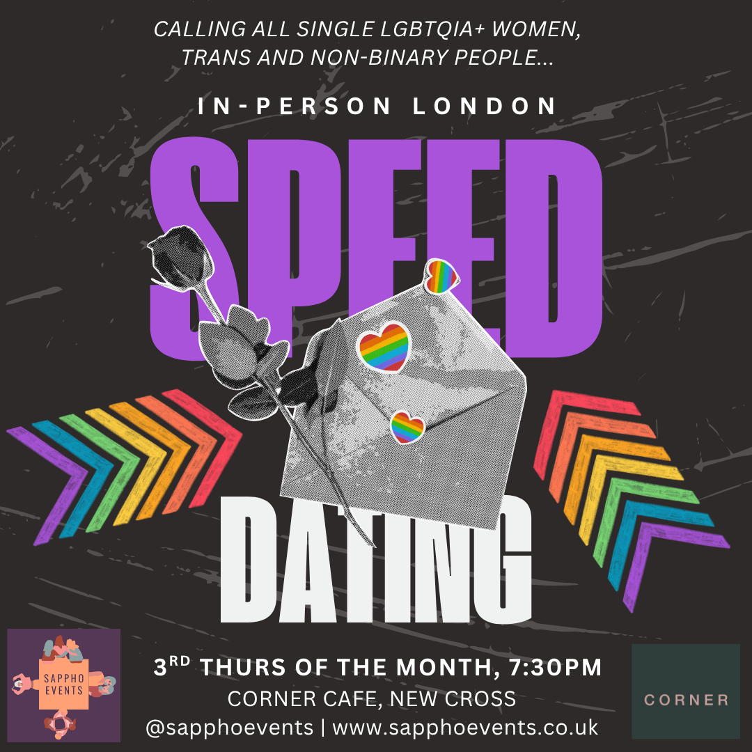 In-person Speed Dating for LGBTQIA+ Women, Trans and NB people in London