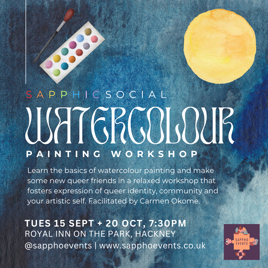 Queer social watercolour painting workshop