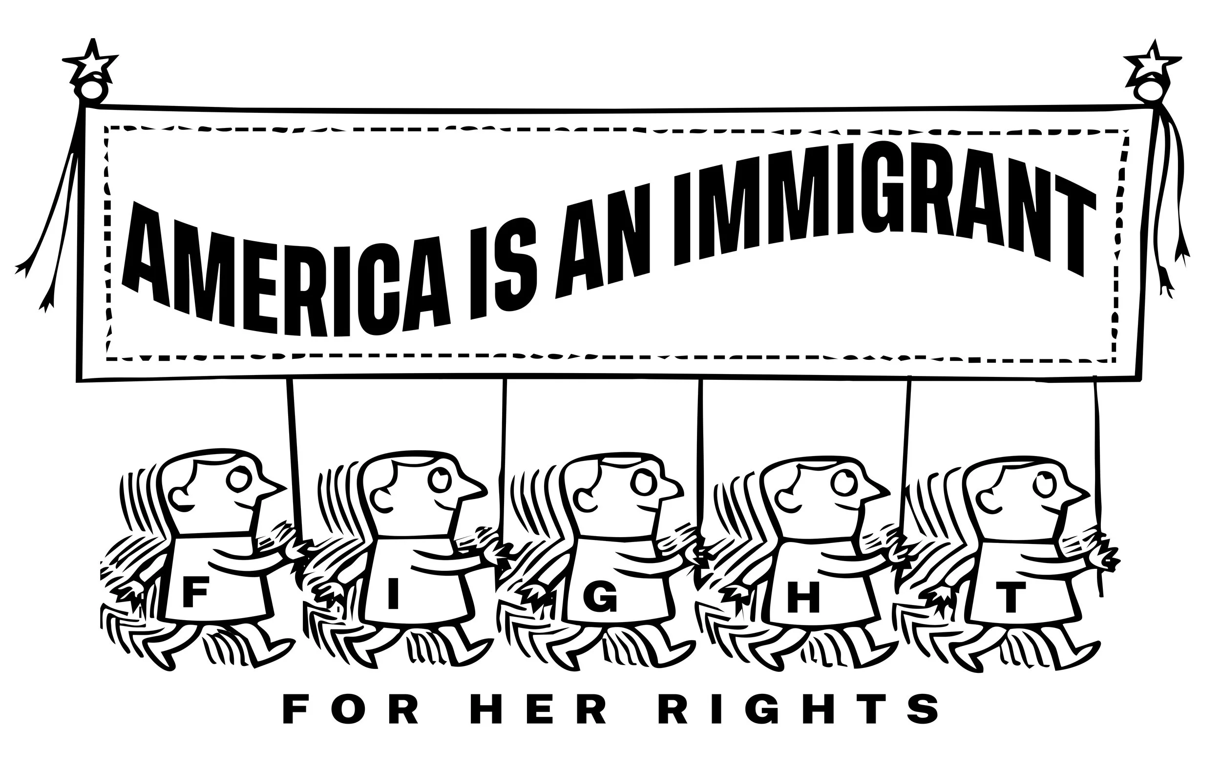 America is an Immigrant print