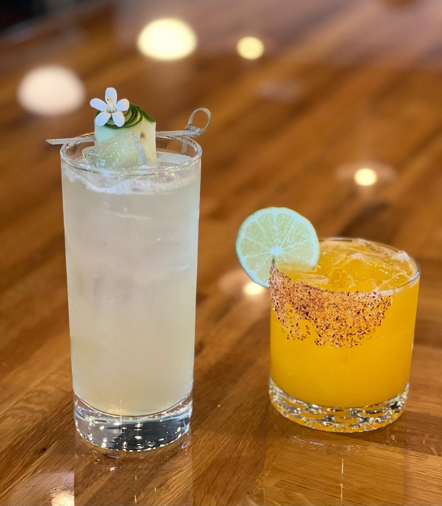 Uptown has two drink specials today, both perfect for patio sippin.  The first, Cool Jazz with vodka, cucumber, jasmine infusion, honey, lemon. The second, Eternal Sunrise with tequila, orange pepper and lemongrass shrub, and lime.