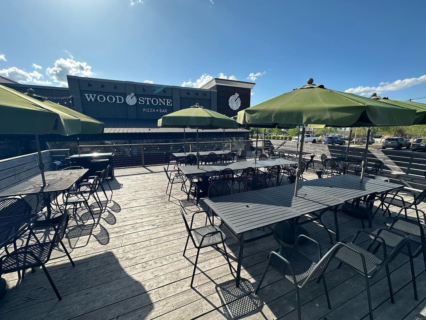 DECKS &amp; PATIOS ARE OPEN! It is outdoor dining season and we have outdoor dining options at both locations. On the deck, covered patios, open sky, under umbrellas, full sun&hellip;so many options! 🍕 ☀️ 🍻