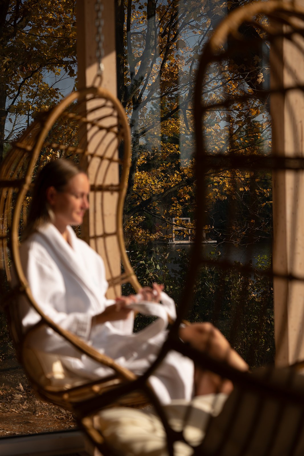 Pavillon de relaxation vue de l'intérieur