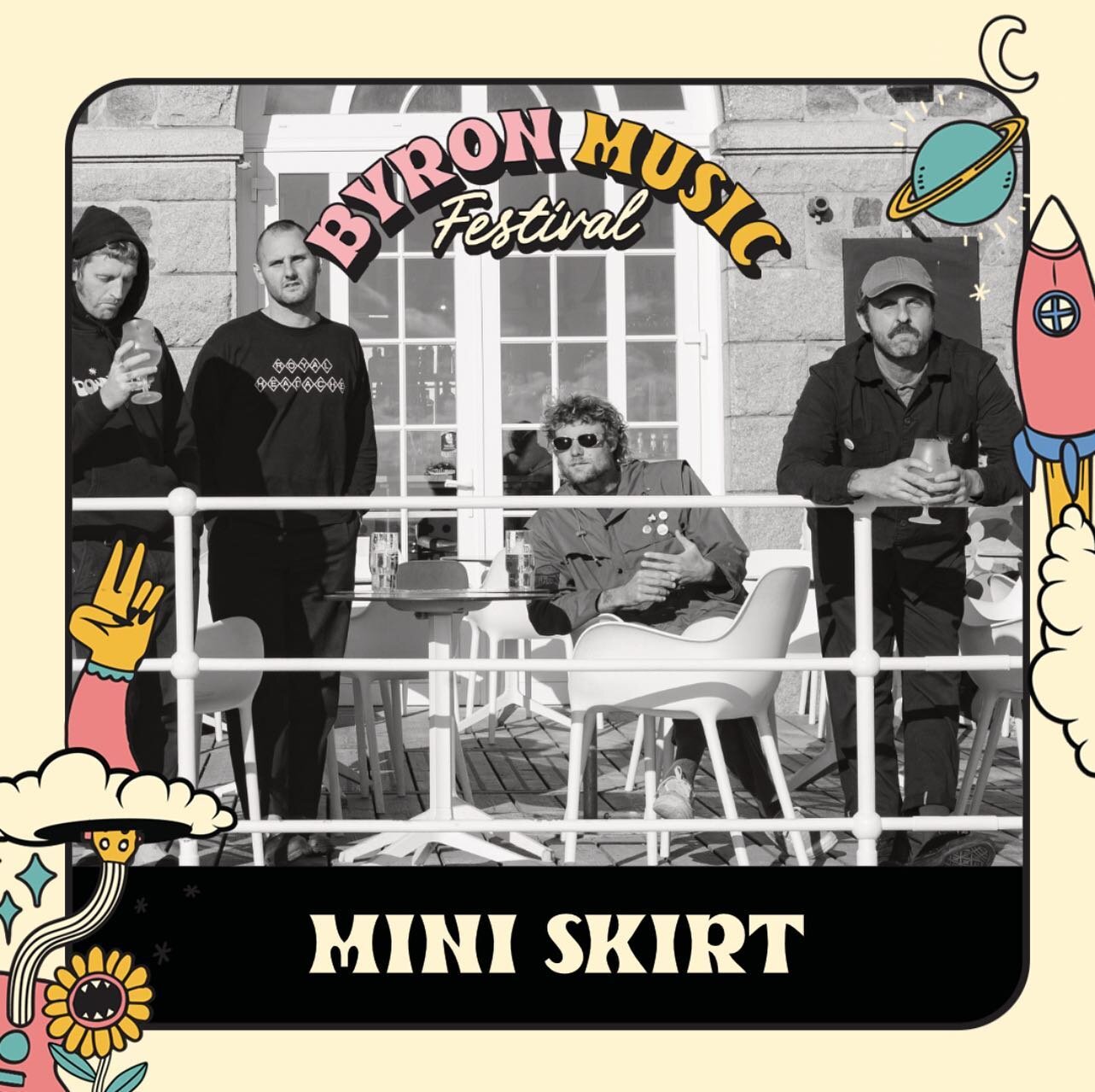 Very psyched to have @miniskirt666 playing BMF just before they jet to Europe. Mini Skirt going off on the Byron foreshore is going to be one to remember ⚡️ #bmf2023