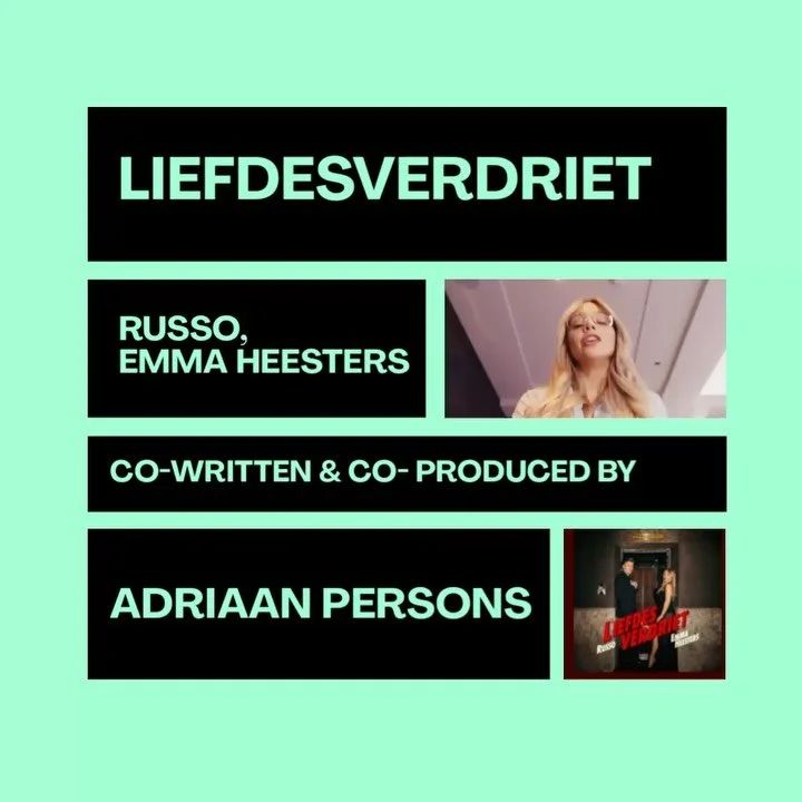 Liefdesverdriet 
Russo, Emma Heesters
Co-written &amp; Co-produced 
@adriaanpersons