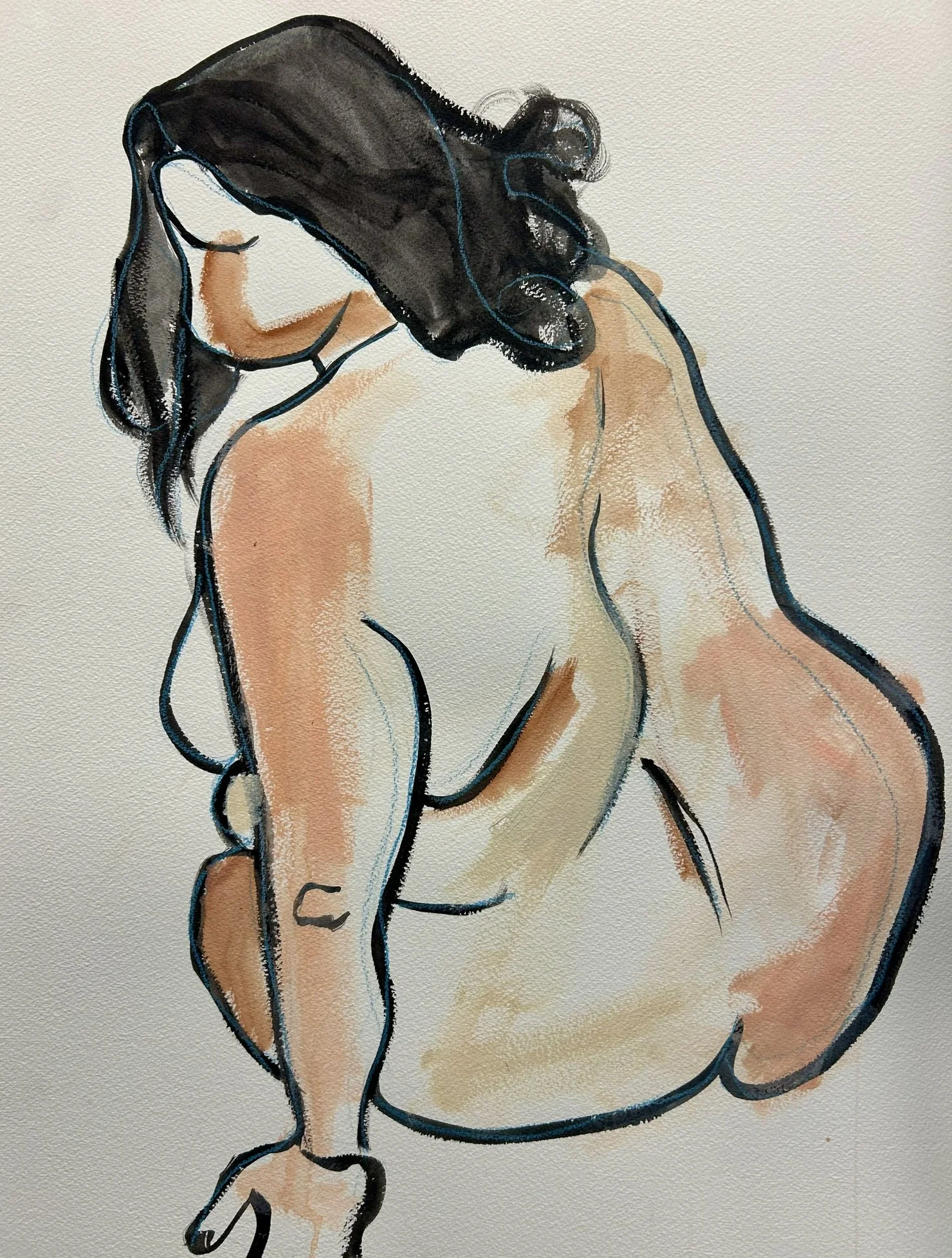 Fat Girl with lock of her on her face