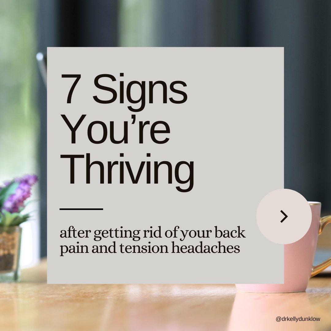 Ever thought about life without those nagging back pains and tension headaches? It's not just a dream&mdash;it's real. 

Check out these 7 signs that you're thriving after saying goodbye to the discomfort. 

Want more?

🌿 Comment THRIVE below and I&