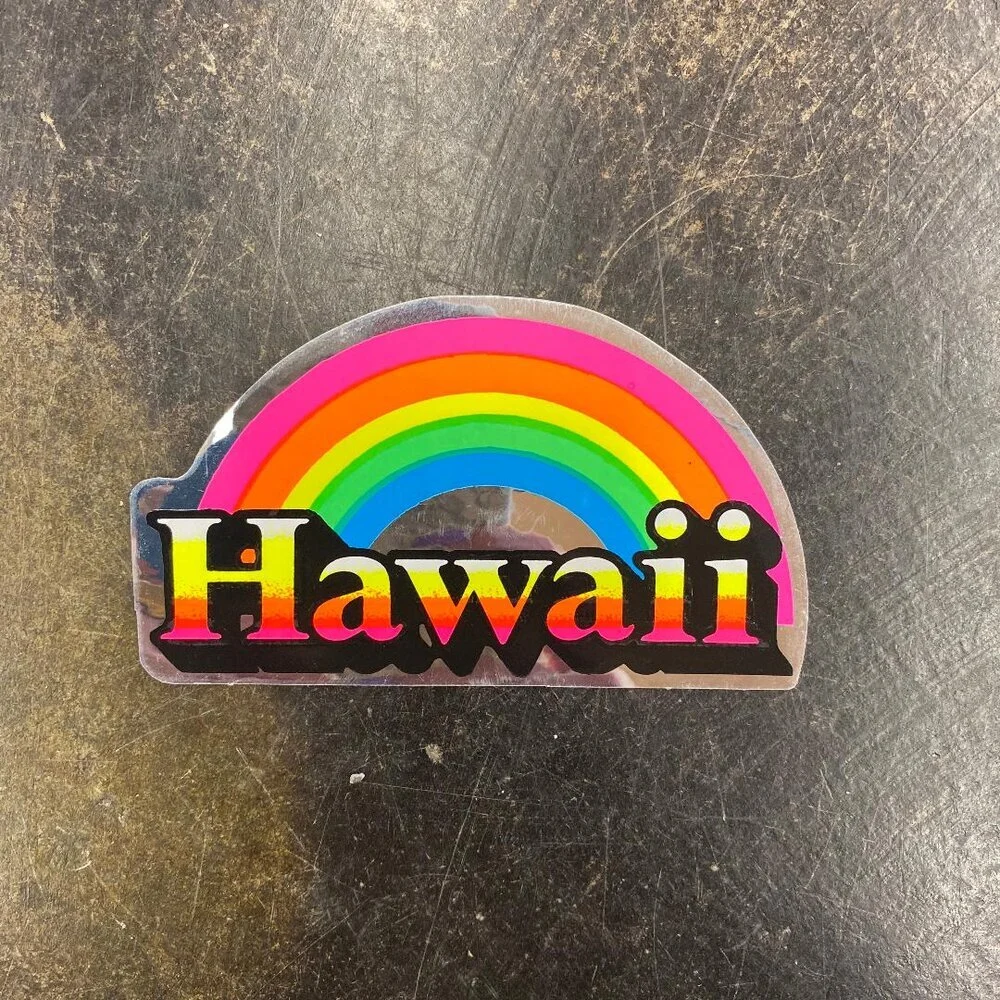 HAWAII RAINBOW STICKER — no. 808, image size:1000x1000