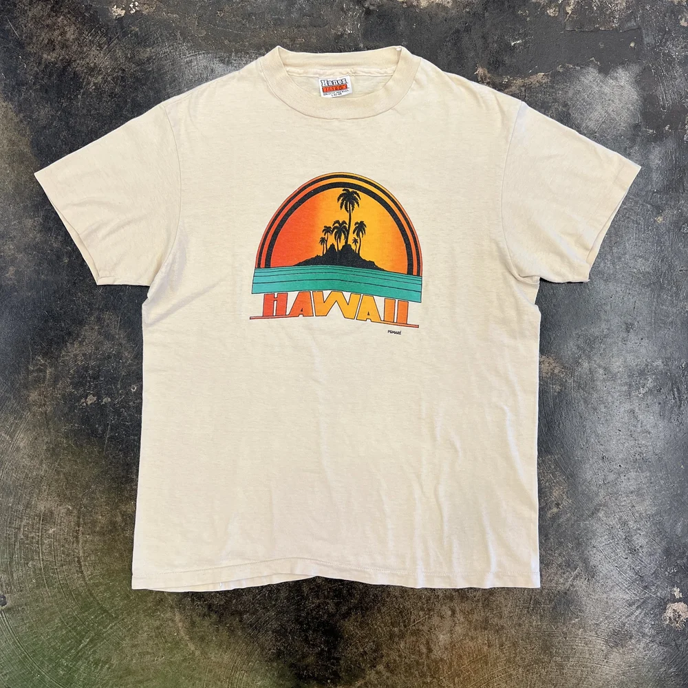 ビンテージ USA製 90s80s Woolworth HAWAII 間遠 Tシャツ