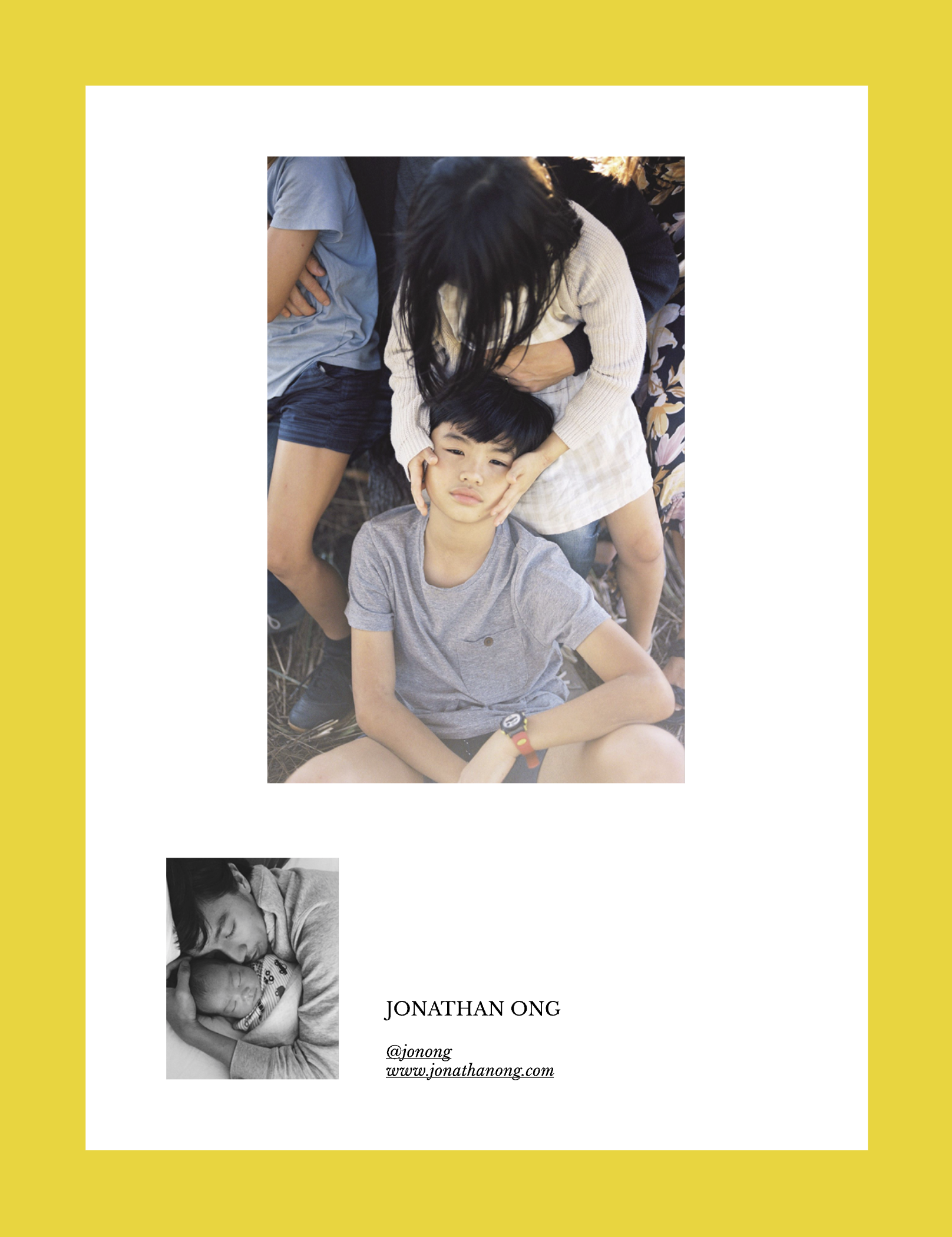 Heartful Magazine shows Jonathan Ong's featured family photography work alongside his photographer profile.