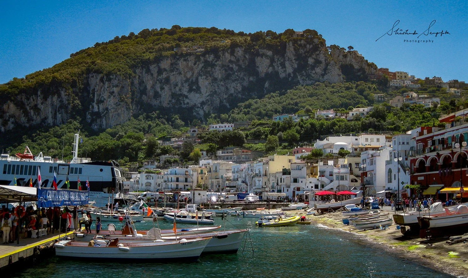 capri island italy featuring limestone rock formation stalagmite stalactite blue grotto cave marina grande and faraglioni