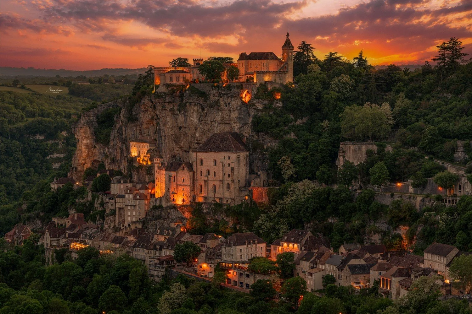 pilgrimage to sanctuary of rocamadour france which is a clifftop medieval village featuring castle chapel of notre dame housing black virgin crypt basilica and tomb of saint amadour