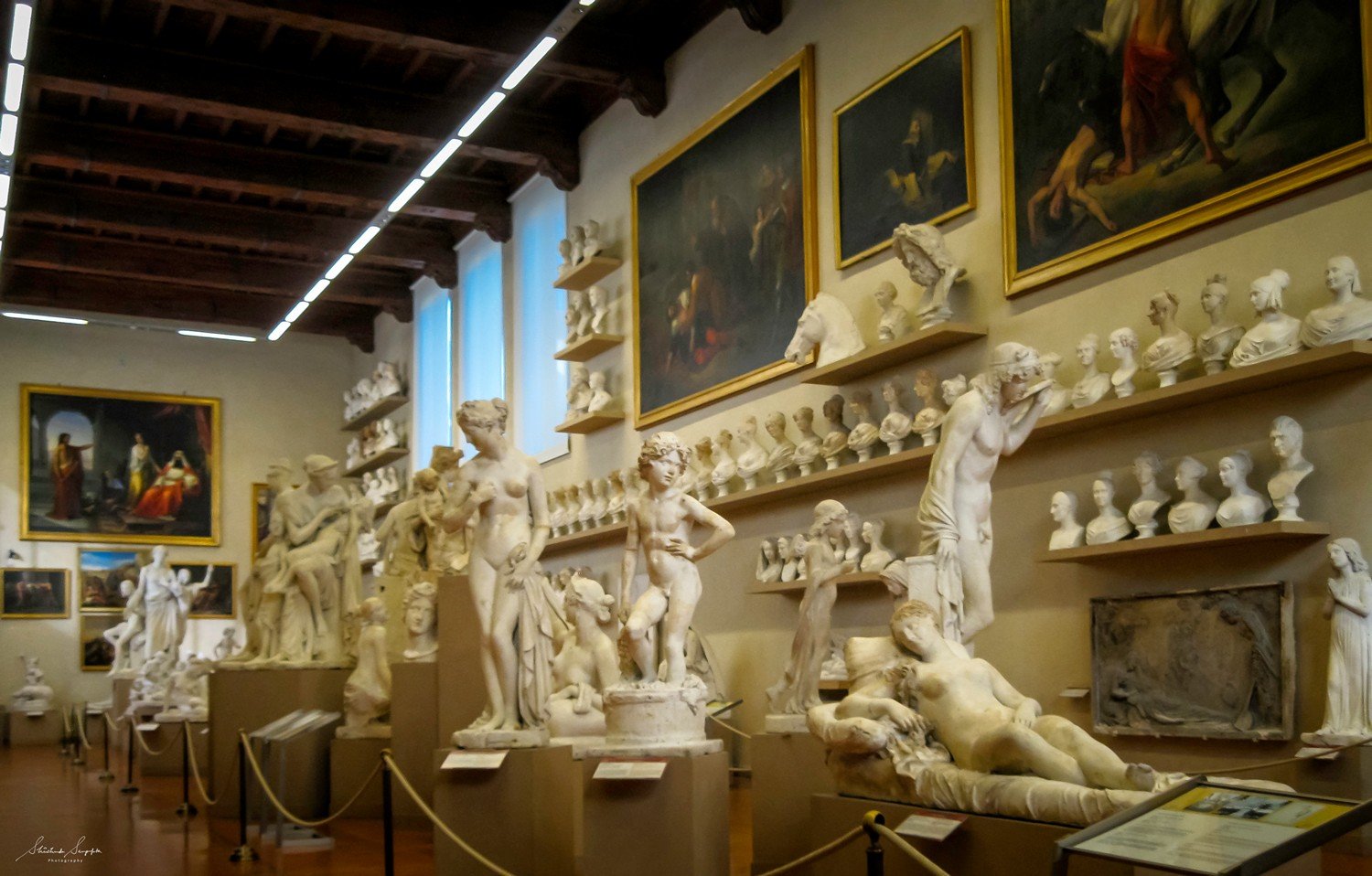 hall of nineteenth century at Accademia gallery florence tuscany Italy