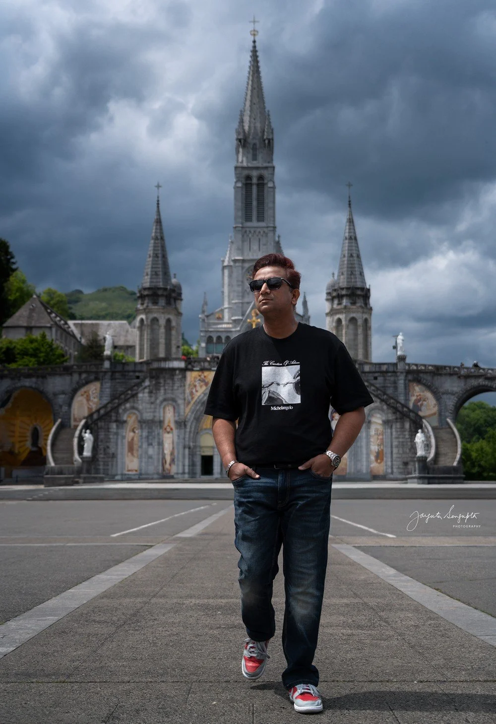pilgrimage in the city of lourdes france dedicated to Lady Virgin Mary also known as Immaculate Conception who gave apparition to St. Bernadette featuring sanctuary church basilica grotto cave miraculous water and Marian procession