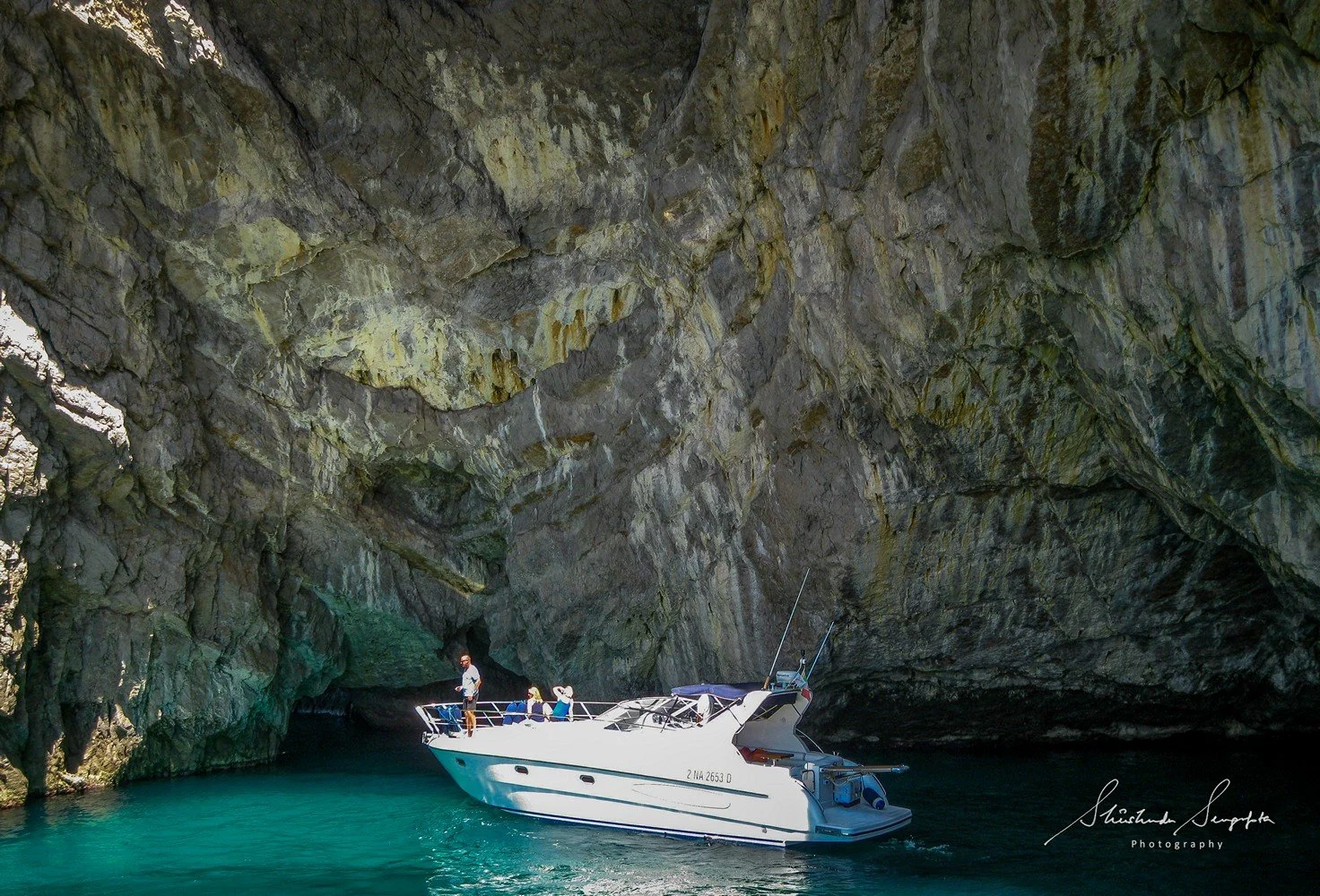 capri island italy featuring limestone rock formation stalagmite stalactite blue grotto cave marina grande and faraglioni
