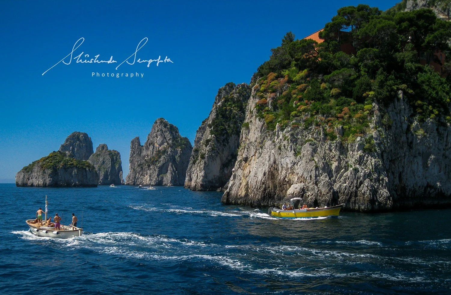 capri island italy featuring limestone rock formation stalagmite stalactite blue grotto cave marina grande and faraglioni
